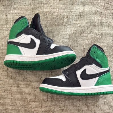 Nike TD Air Jordan 1 Retro High OG "Celtics/Black and Lucky Green" (2023)