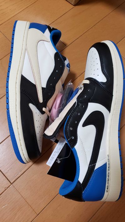 Travis Scott × fragment design × Nike Air Jordan 1 Low OG SP "Military Blue"