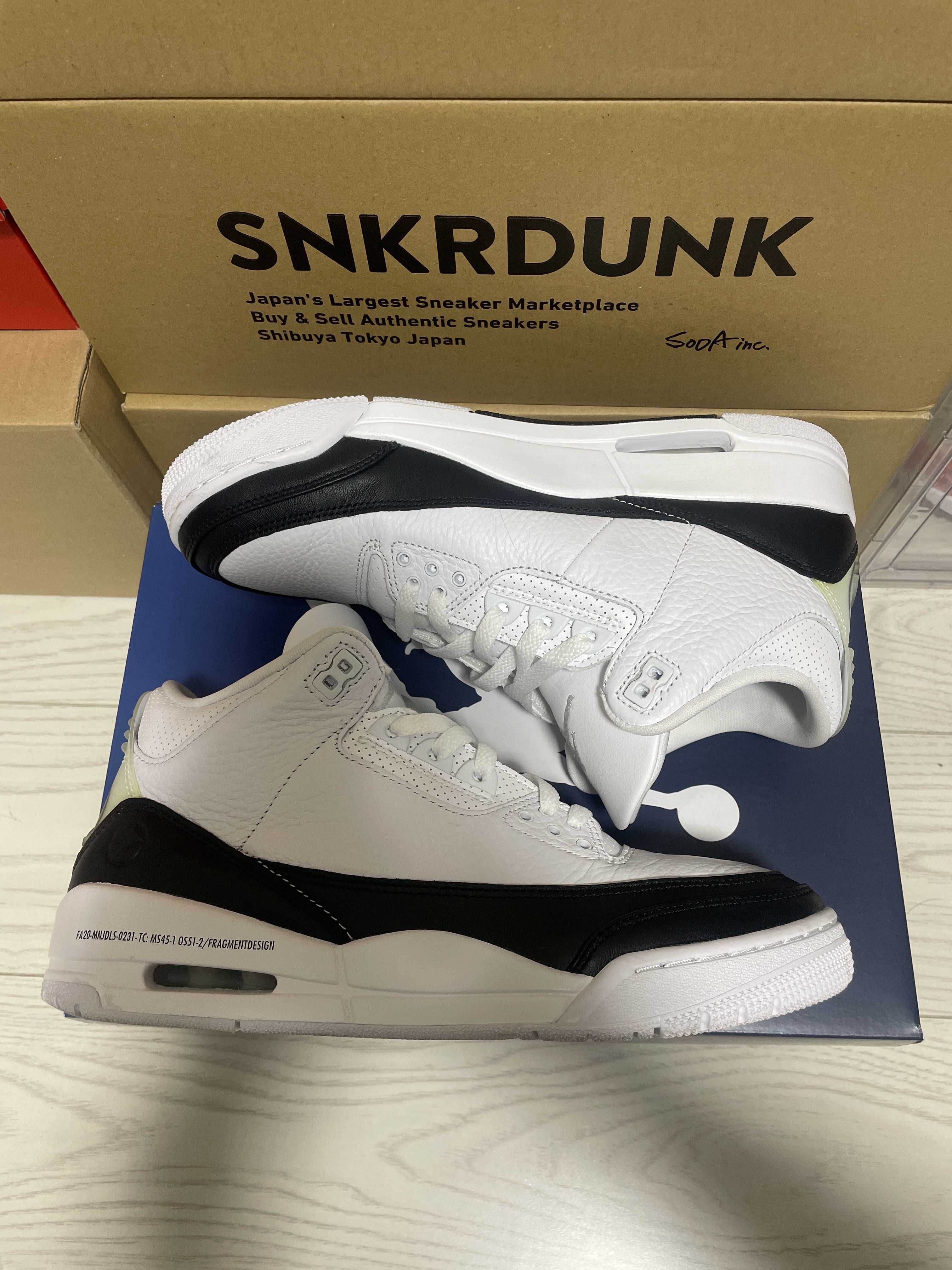 Fragment × Nike Air Jordan 3 "White/Black"