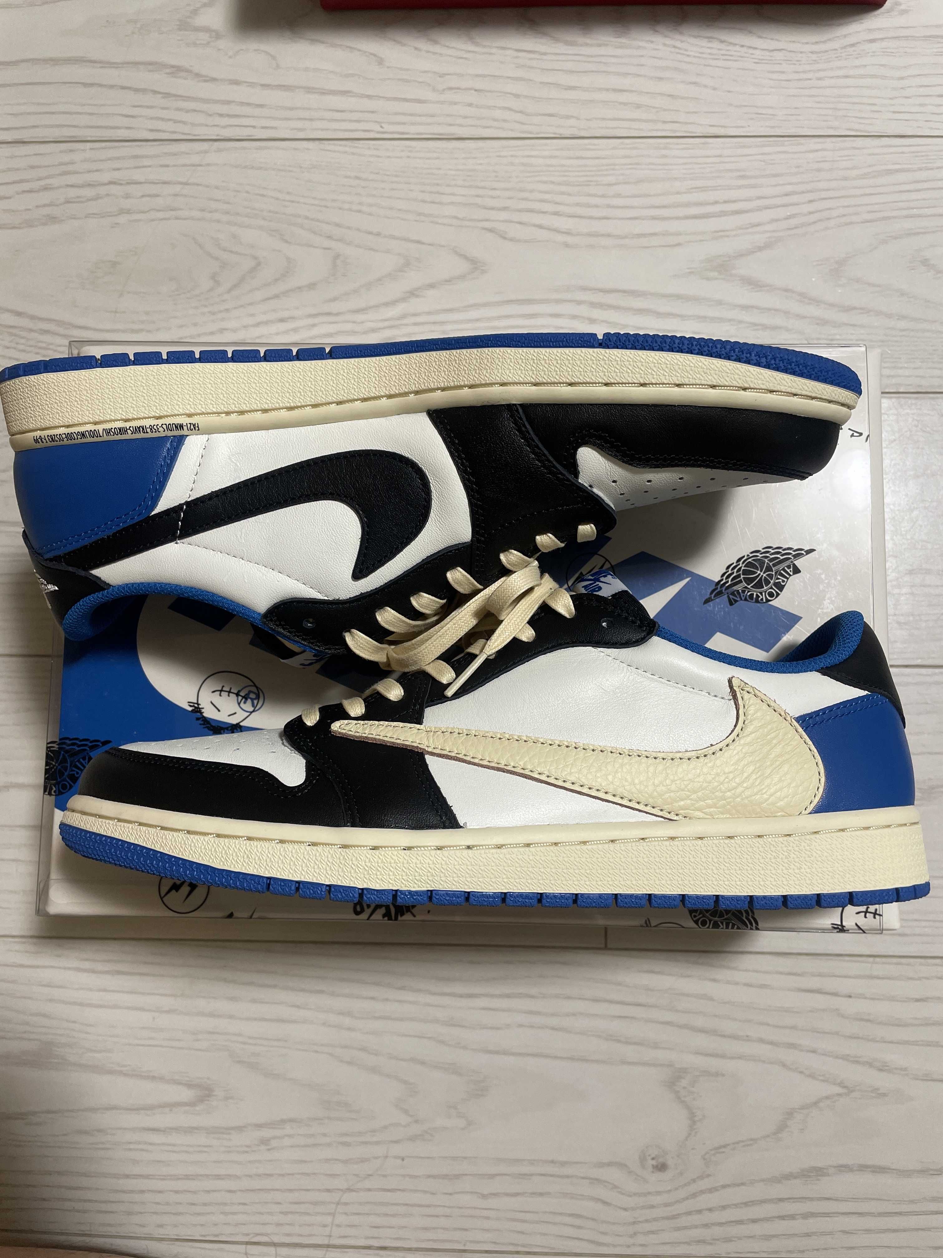 Travis Scott × fragment design × Nike Air Jordan 1 Low OG SP "Military Blue"