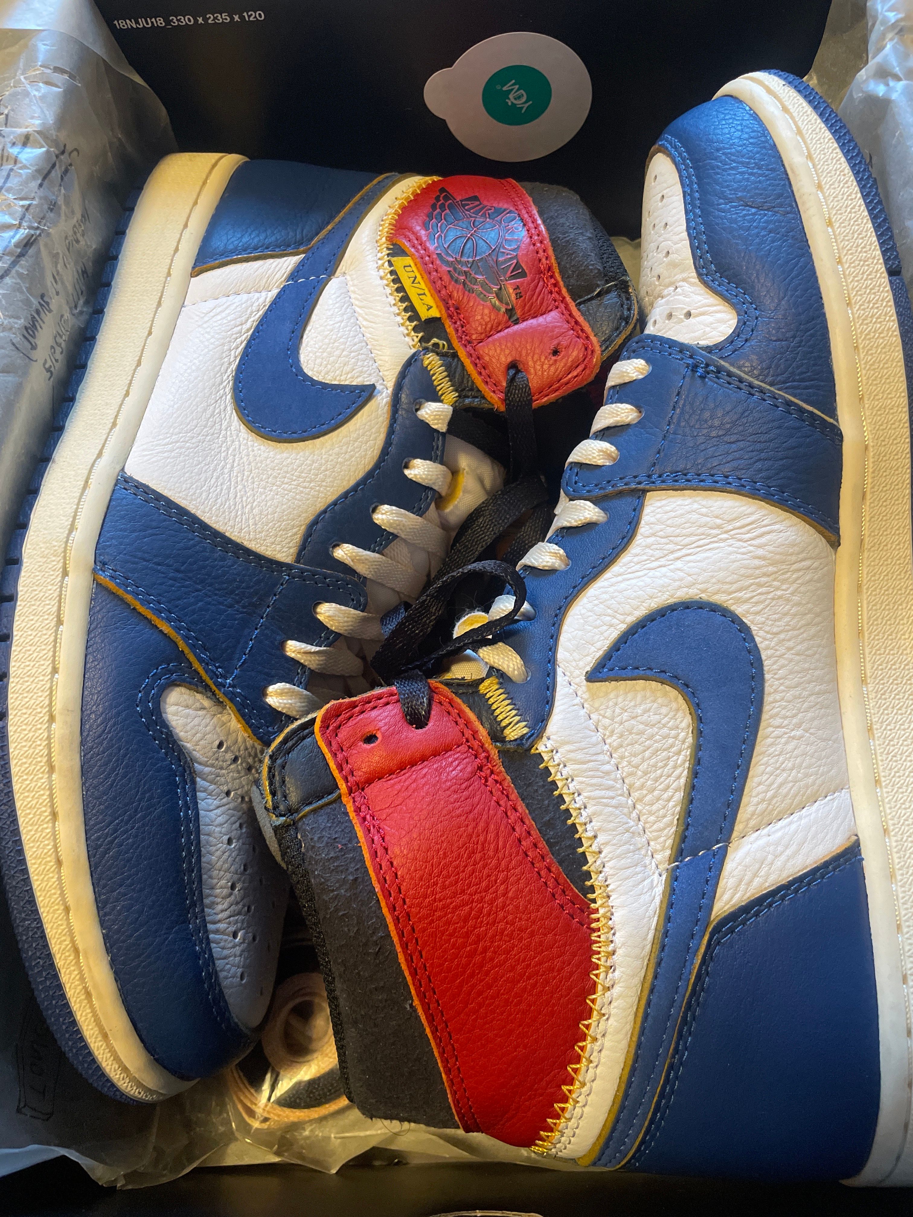 Union × Nike Air Jordan 1 Retro High OG NRG "Storm Blue/Varsity Red"