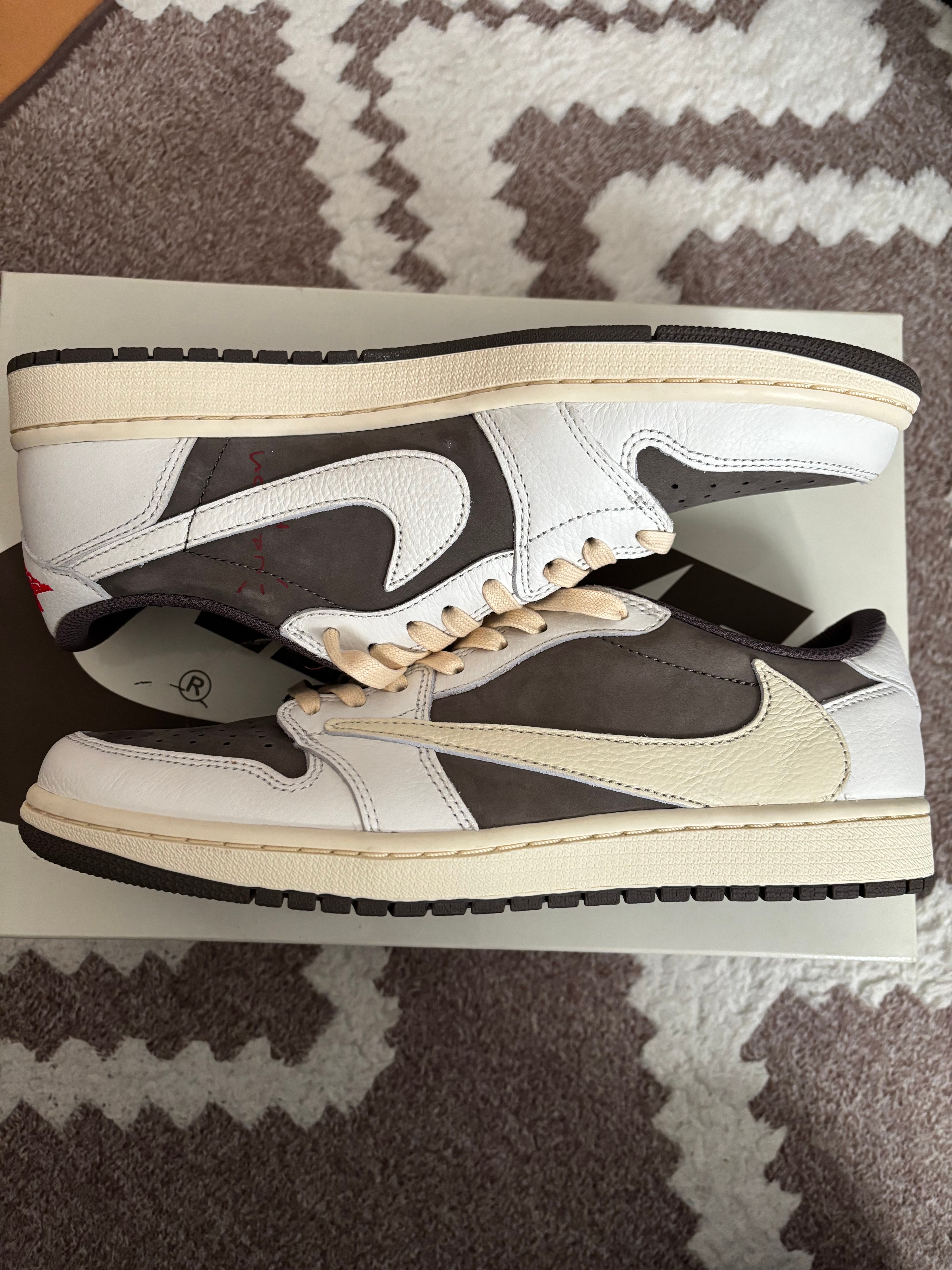 Travis Scott × Nike Air Jordan 1 Low OG SP "Reverse Mocha/Sail and Ridgerock"