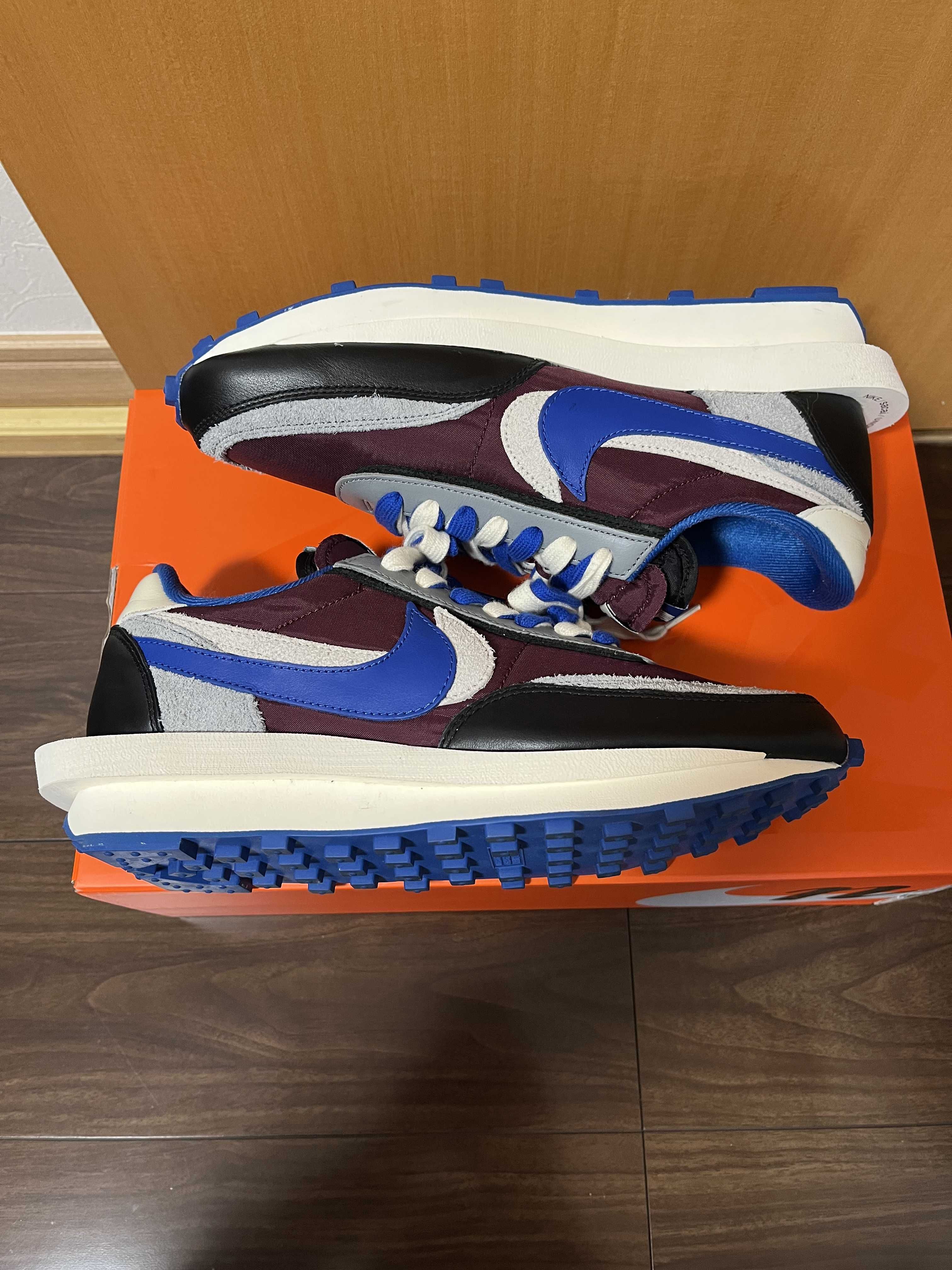 UNDERCOVER × sacai × Nike LD Waffle "Night Maroon/Pale Ivory-Ground Grey-Team Royal"