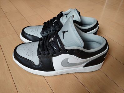 NIKE AIR JORDAN 1 LOW "BLACK/LIGHT SMOKE GREY"