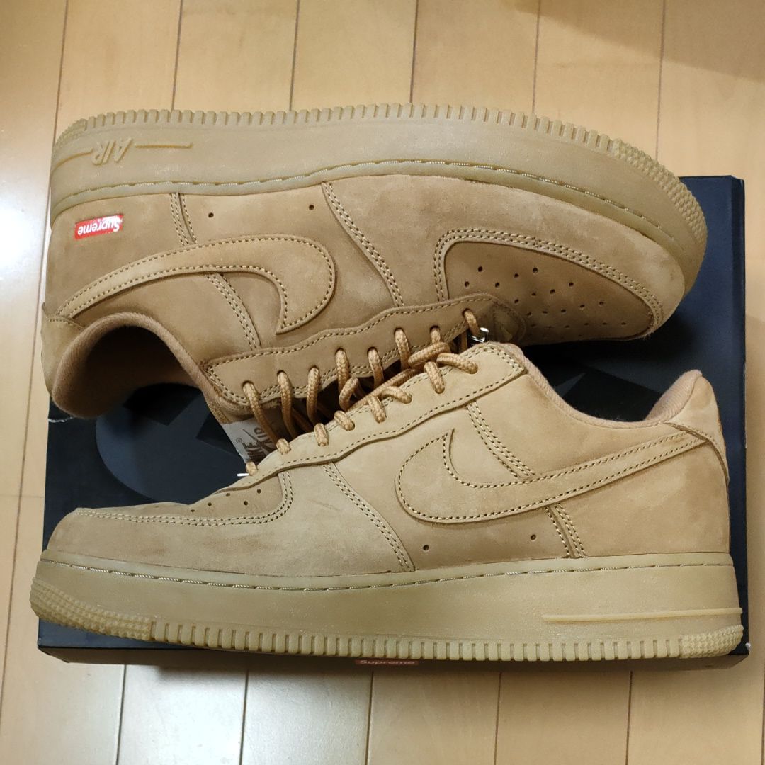 Supreme × Nike Air Force 1 Low "Flax/Wheat"