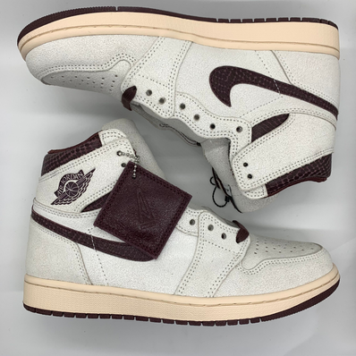 A Ma Maniere × Nike Air Jordan 1 Retro High OG "Sail and Burgundy"