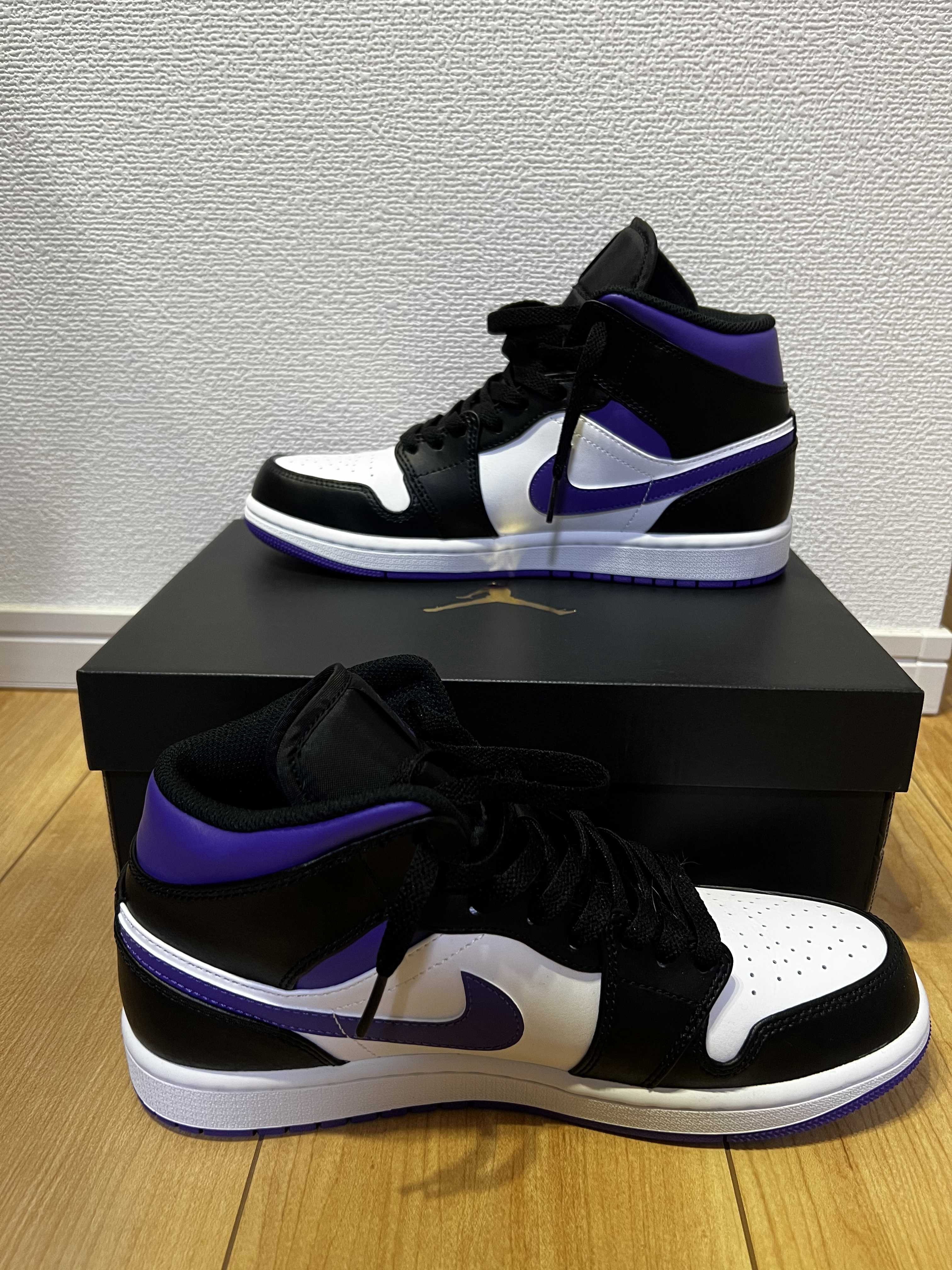 Nike Air Jordan 1 Mid "Black/Court Purple"
