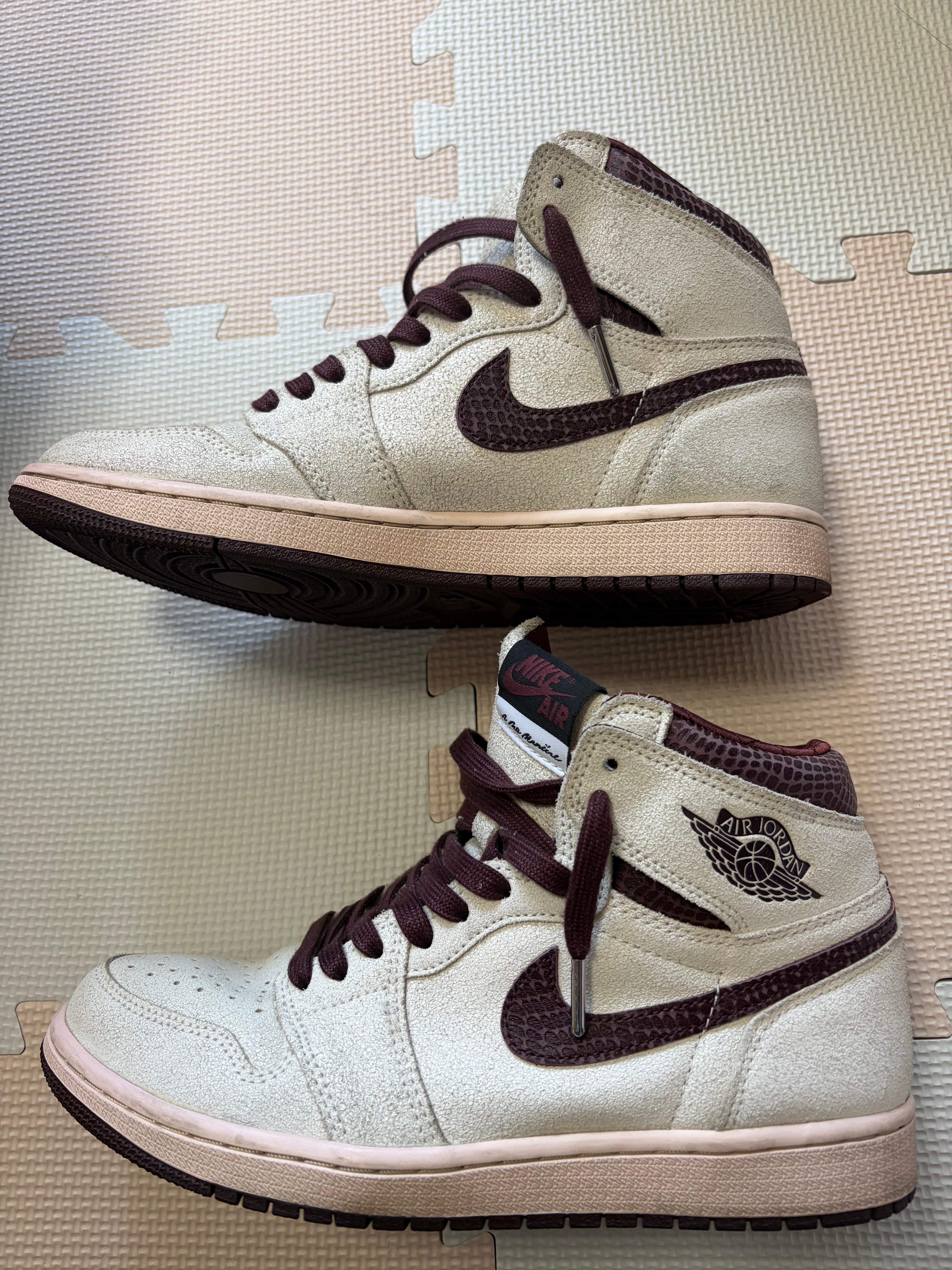 A Ma Maniere × Nike Air Jordan 1 Retro High OG "Sail and Burgundy"