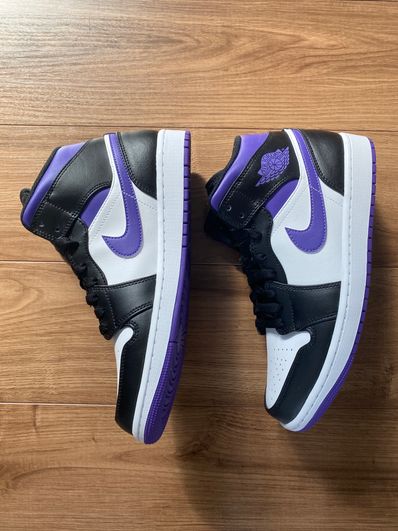 Nike Air Jordan 1 Mid "Black/Court Purple"