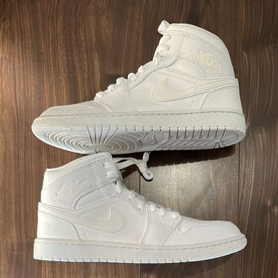 Nike Air Jordan 1 Mid "Triple White"(2020)