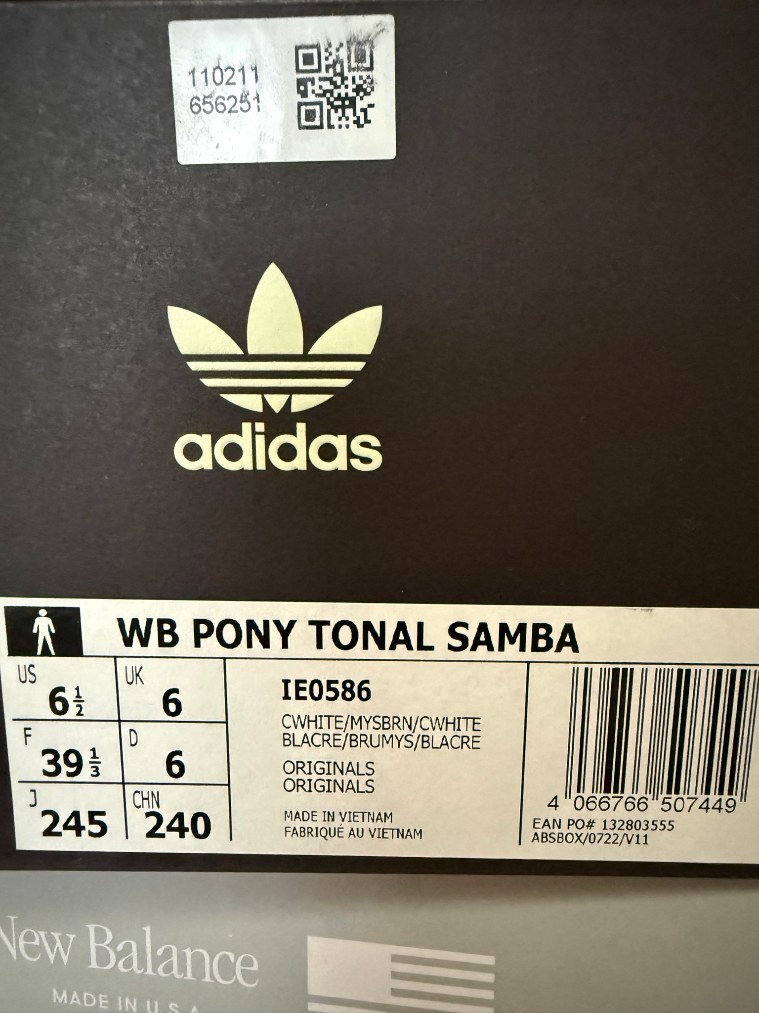 Wales Bonner × adidas Samba Pony Tonal Low "Cream White/Mystery Brown"