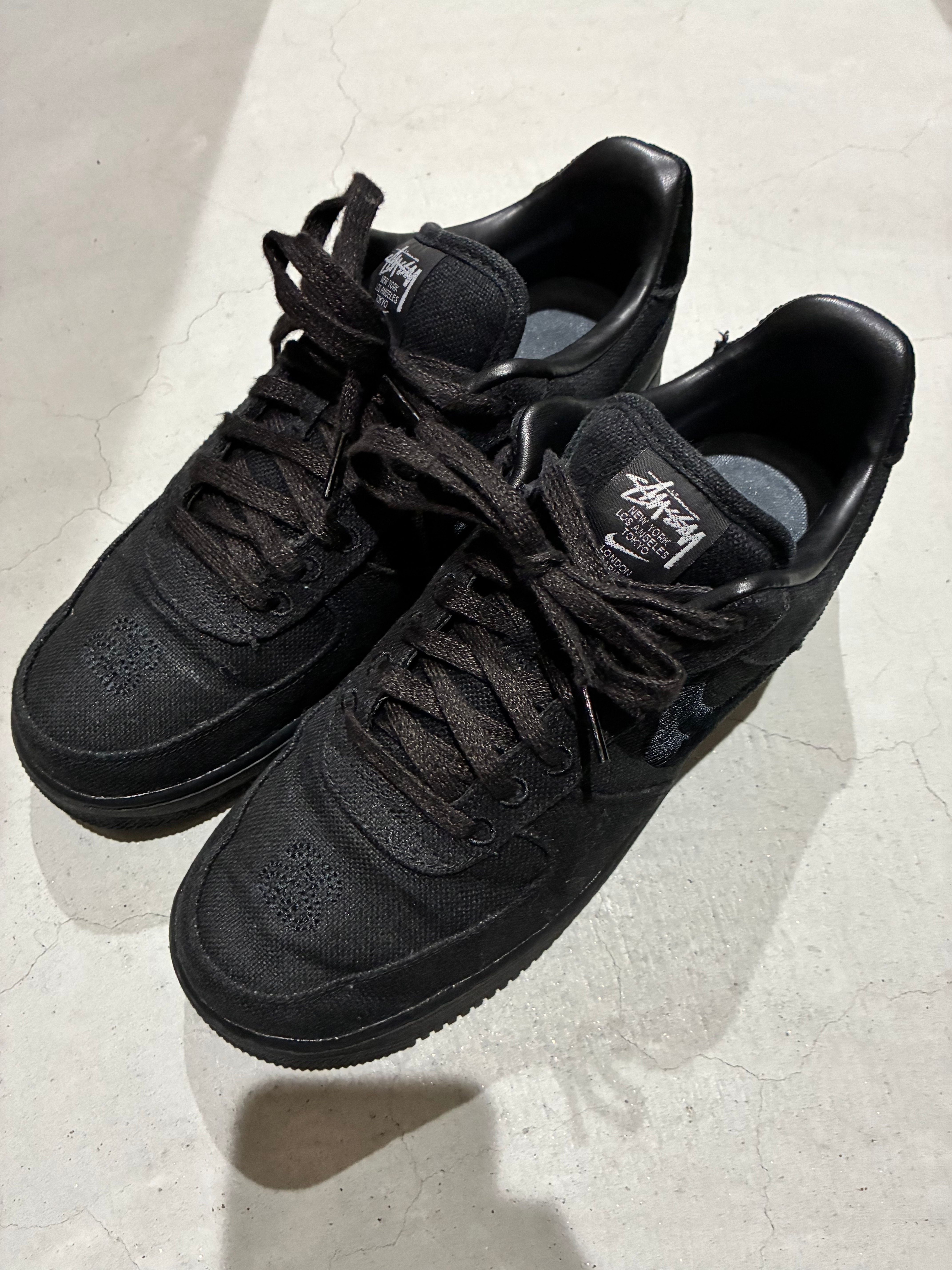 Stussy × Nike Air Force 1 Low "Triple Black"