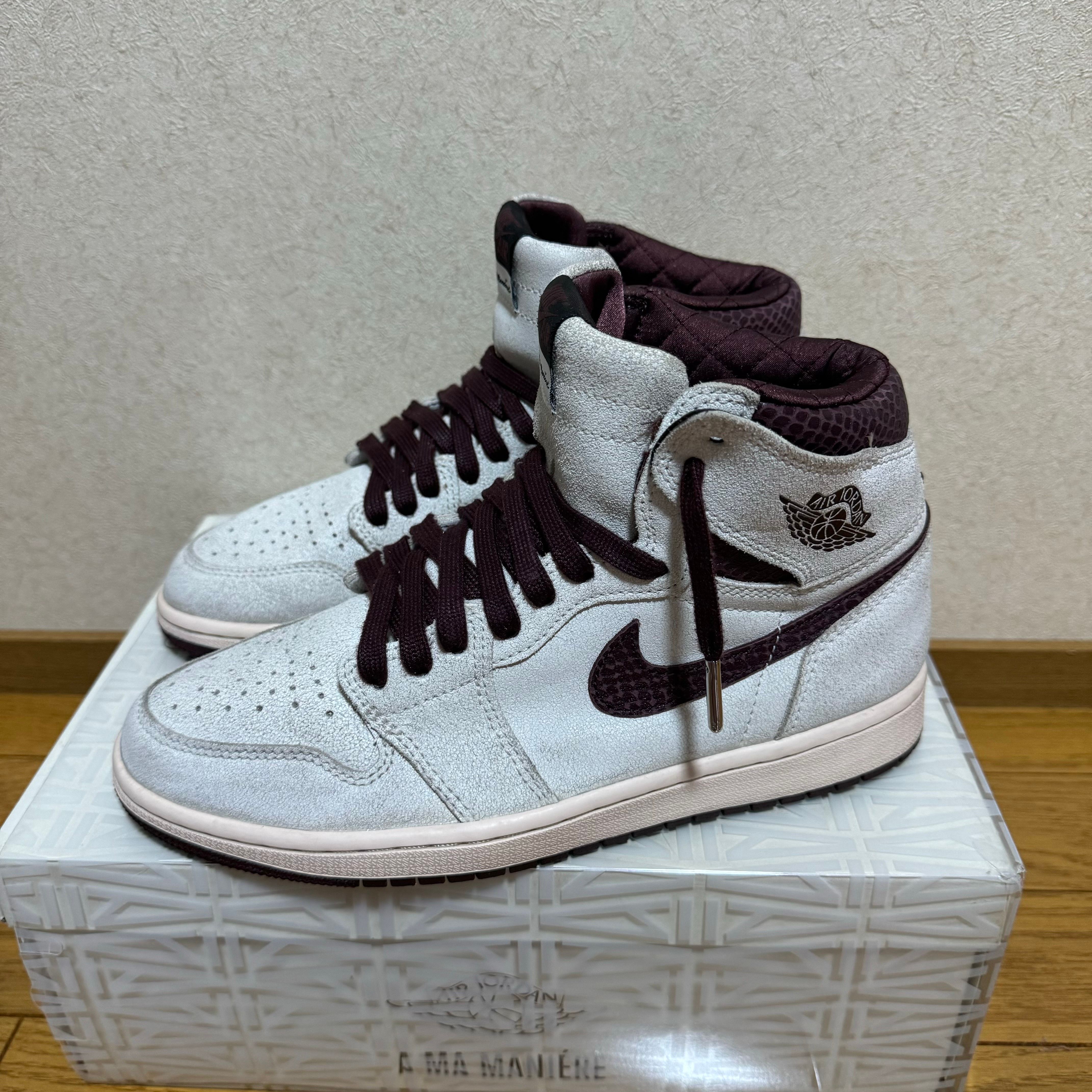 A Ma Maniere × Nike Air Jordan 1 Retro High OG "Sail and Burgundy"