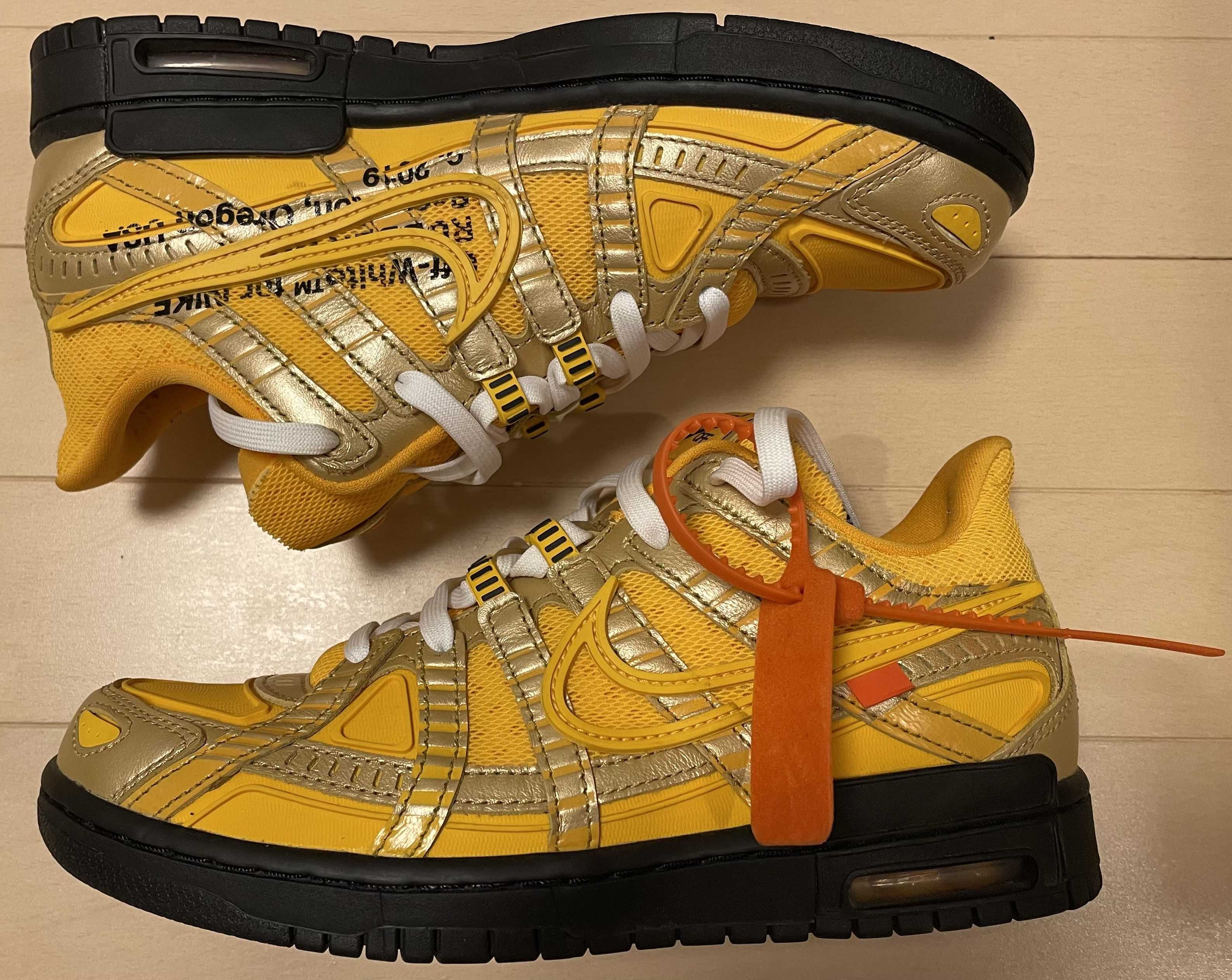 Off-White × Nike Air Rubber Dunk "University Gold"