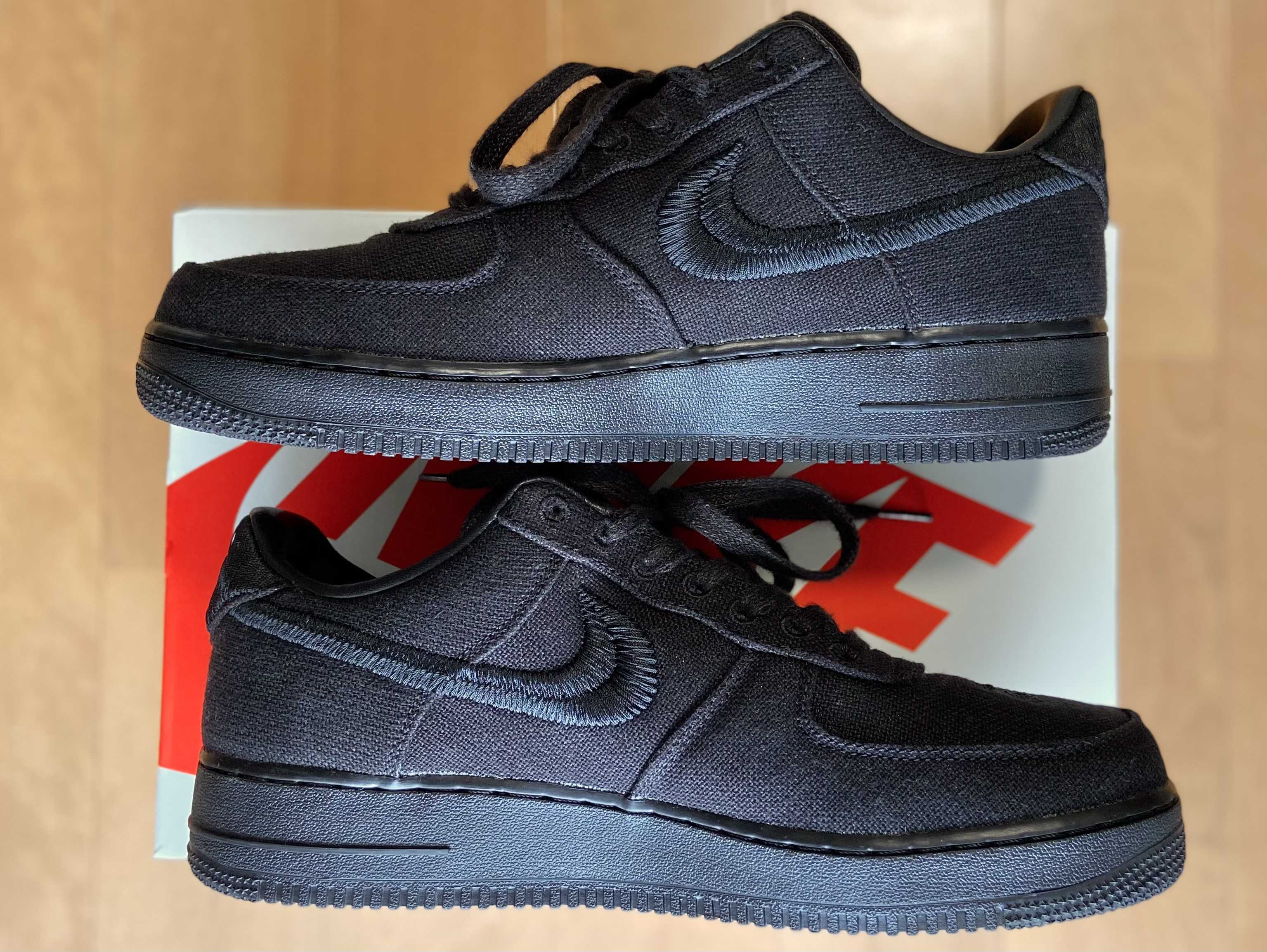 Stussy × Nike Air Force 1 Low "Triple Black"