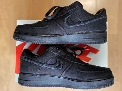 Stussy × Nike Air Force 1 Low "Triple Black"