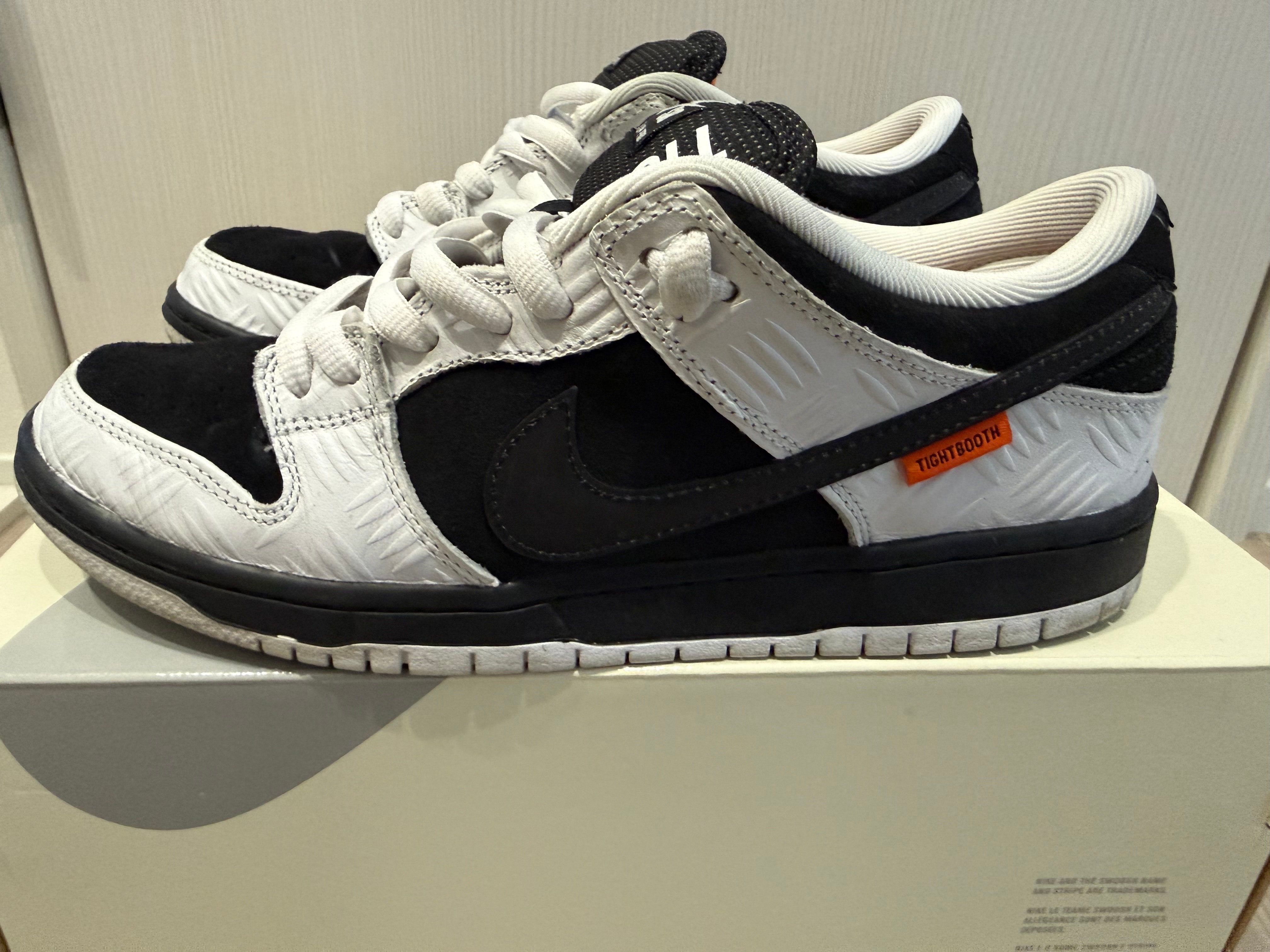TIGHTBOOTH × Nike SB Dunk Low Pro QS "Black and White"