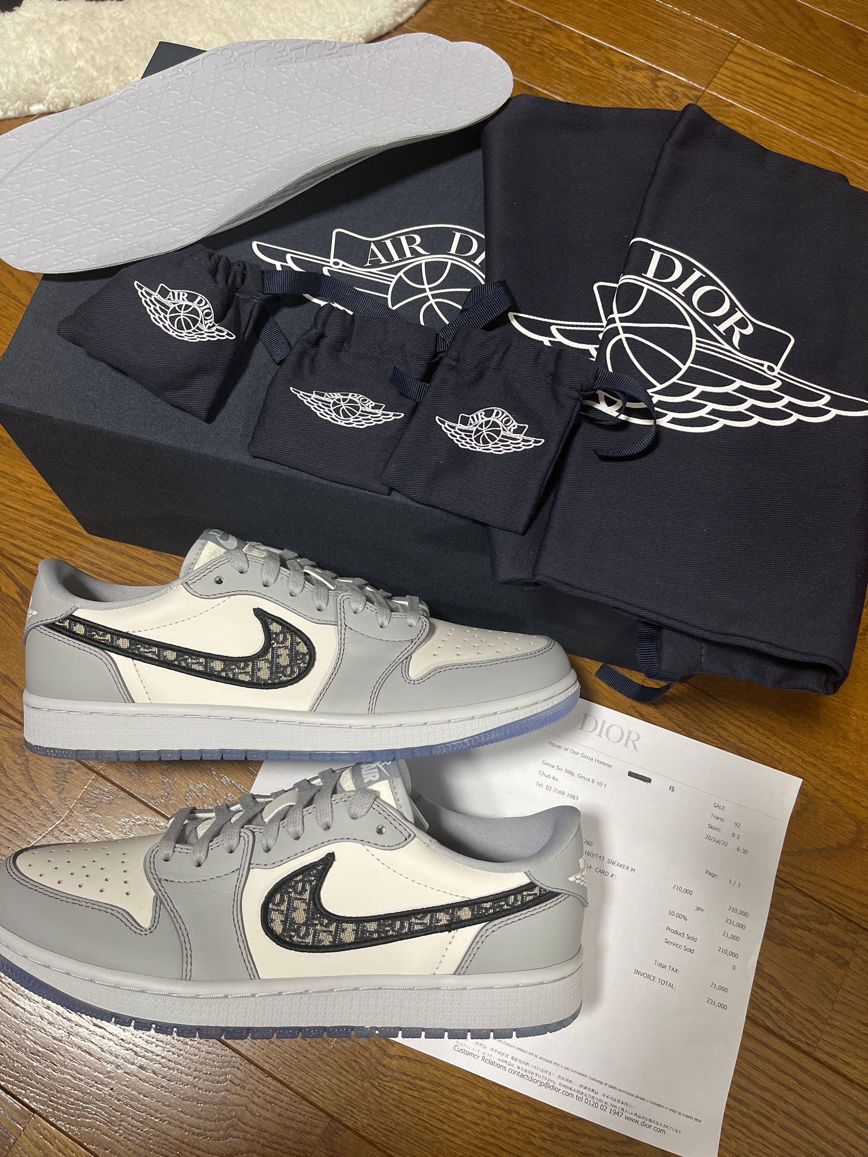 Dior × Nike Air Jordan 1 Low OG "Wolf Grey/Black-Sail-White"