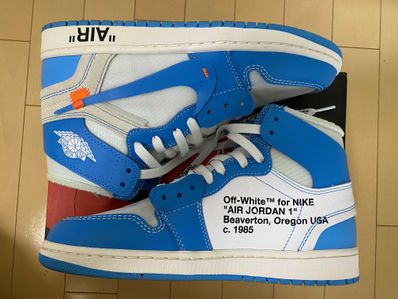 Off-White × Nike Air Jordan 1 High UNC "White/Dark Powder Blue"