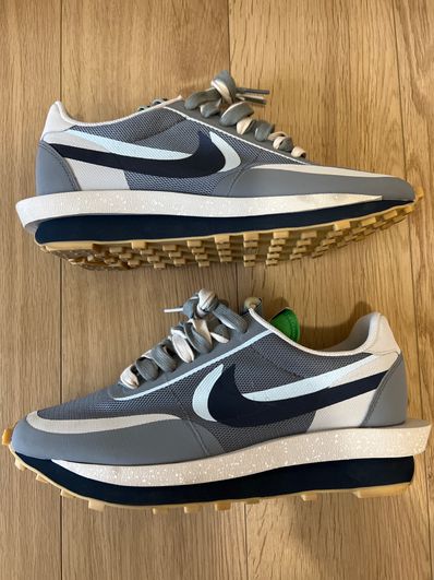 CLOT × Sacai × Nike LD Waffle "Grey Obsidian/Cool Grey"