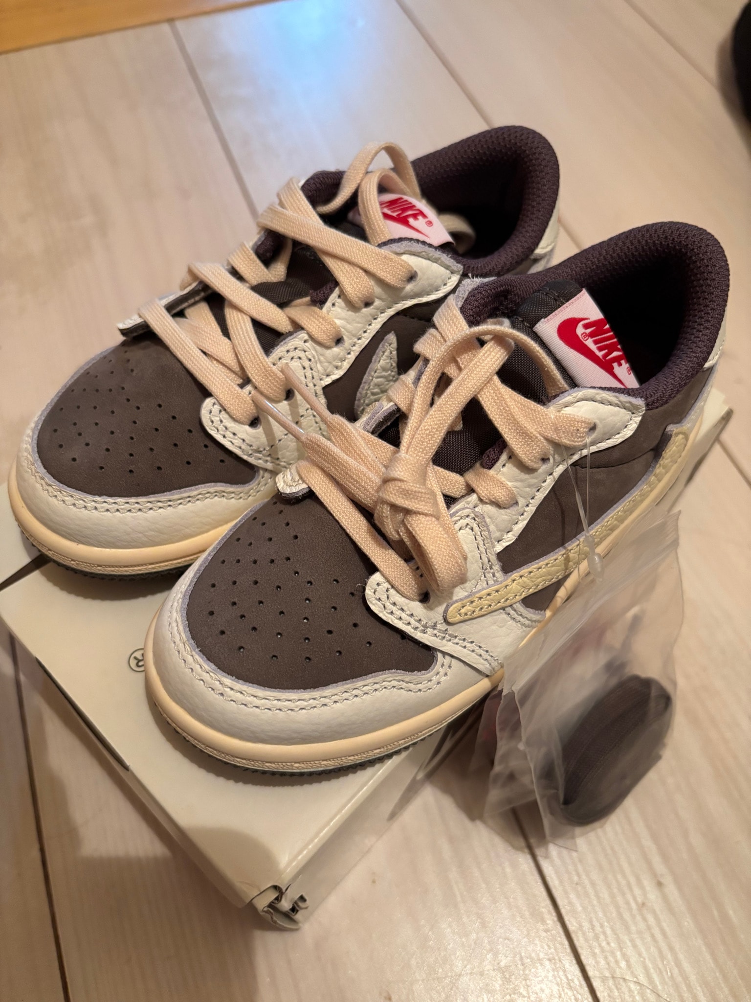 Travis Scott × Nike TD Jordan 1 Low OG SP "Reverse Mocha/Sail and Ridgerock"