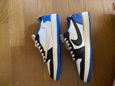 Travis Scott × fragment design × Nike Air Jordan 1 Low OG SP "Military Blue"