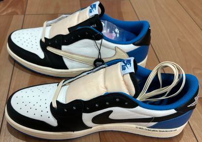 Travis Scott × fragment design × Nike Air Jordan 1 Low OG SP "Military Blue"