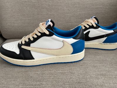 Travis Scott × fragment design × Nike Air Jordan 1 Low OG SP "Military Blue"