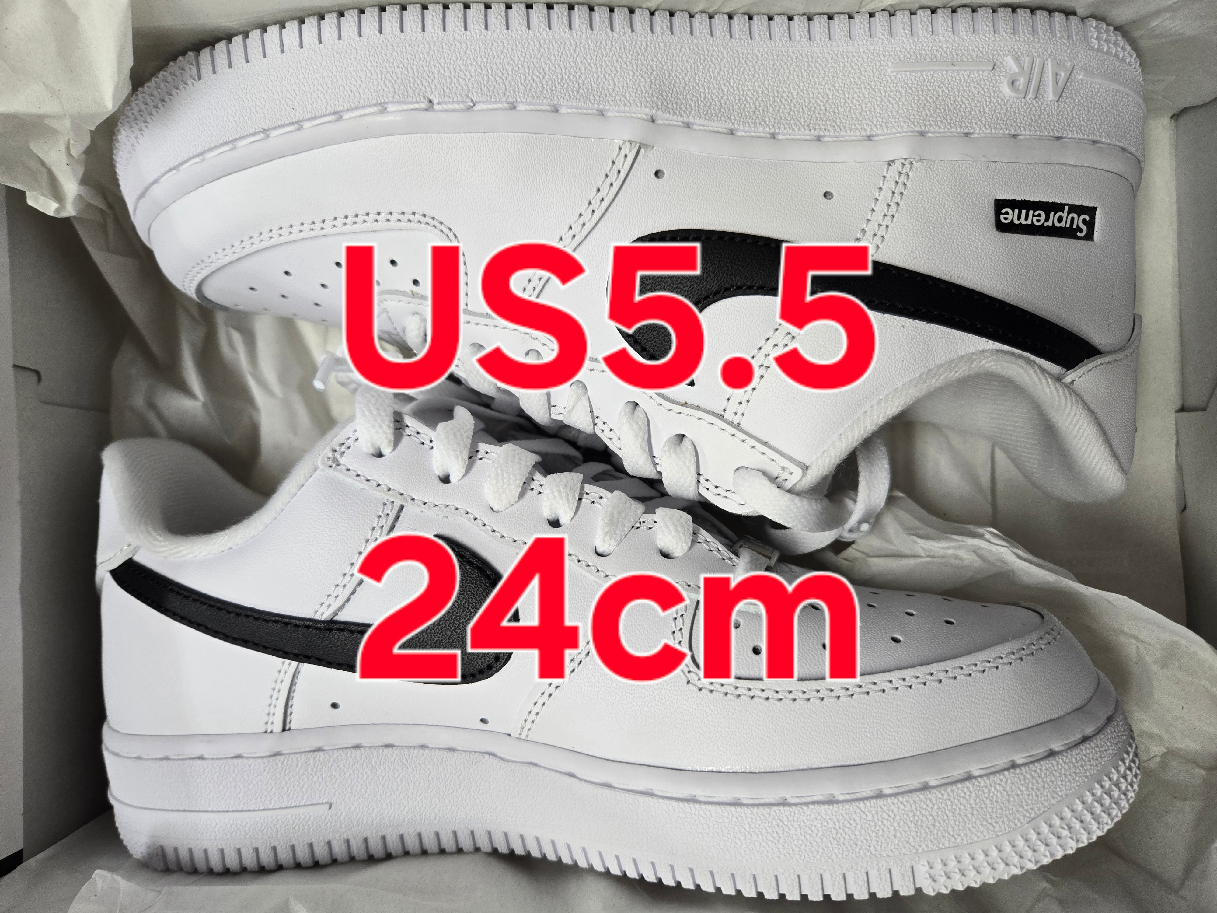 Supreme × Nike Air Force 1 Low "White/Black"