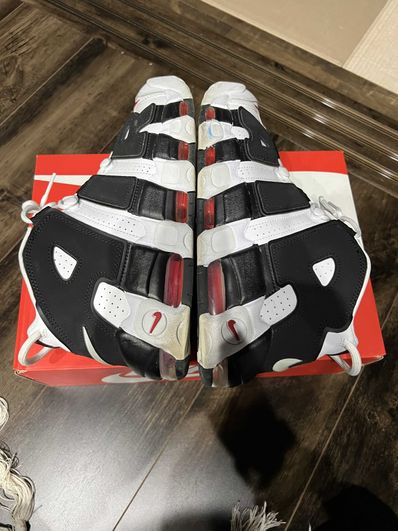 NIKE AIR MORE UPTEMPO "WHITE/BLACK/UNIVERSITY RED"(2020)