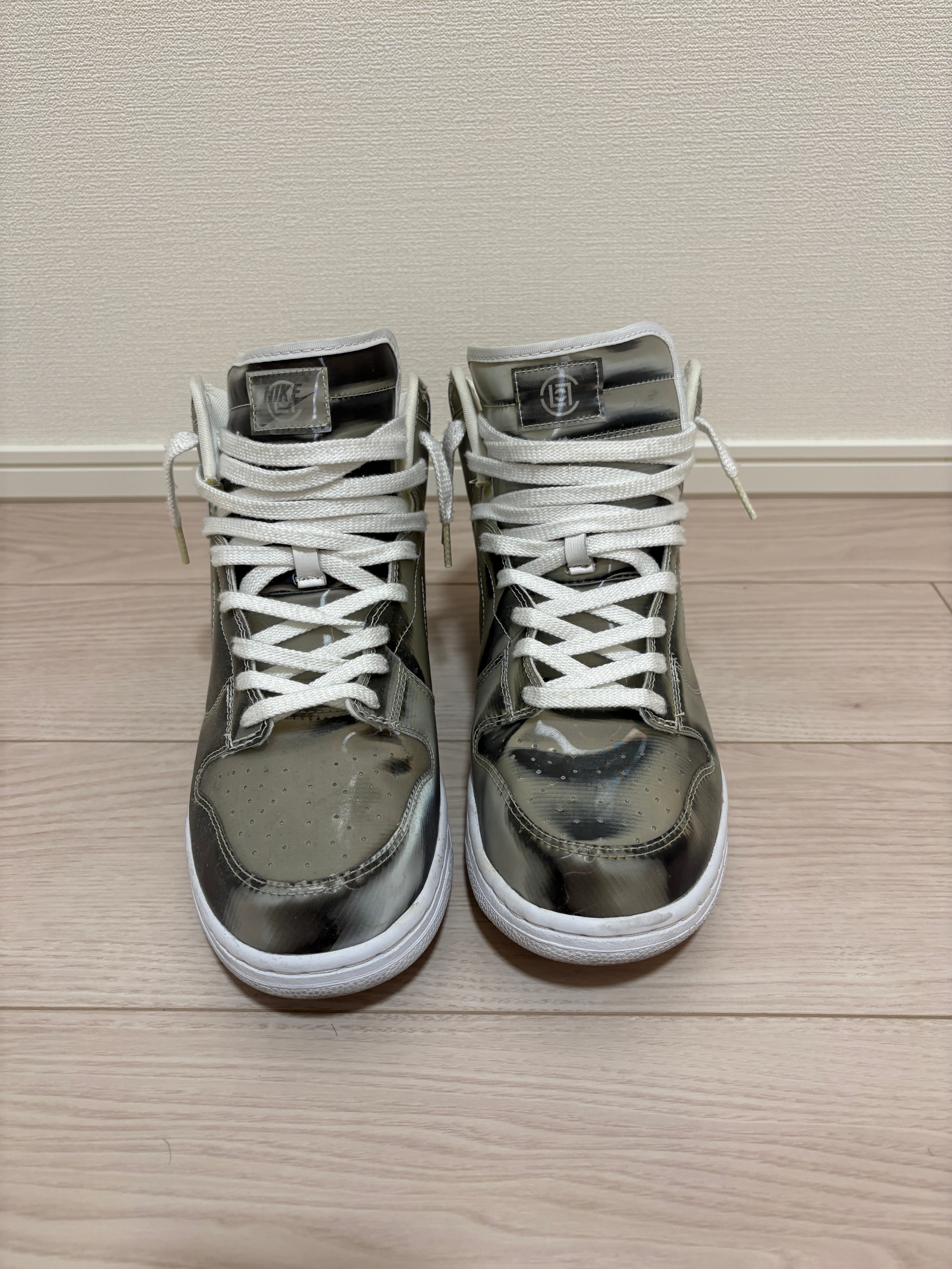CLOT × Nike Dunk High "Silver/Flux"