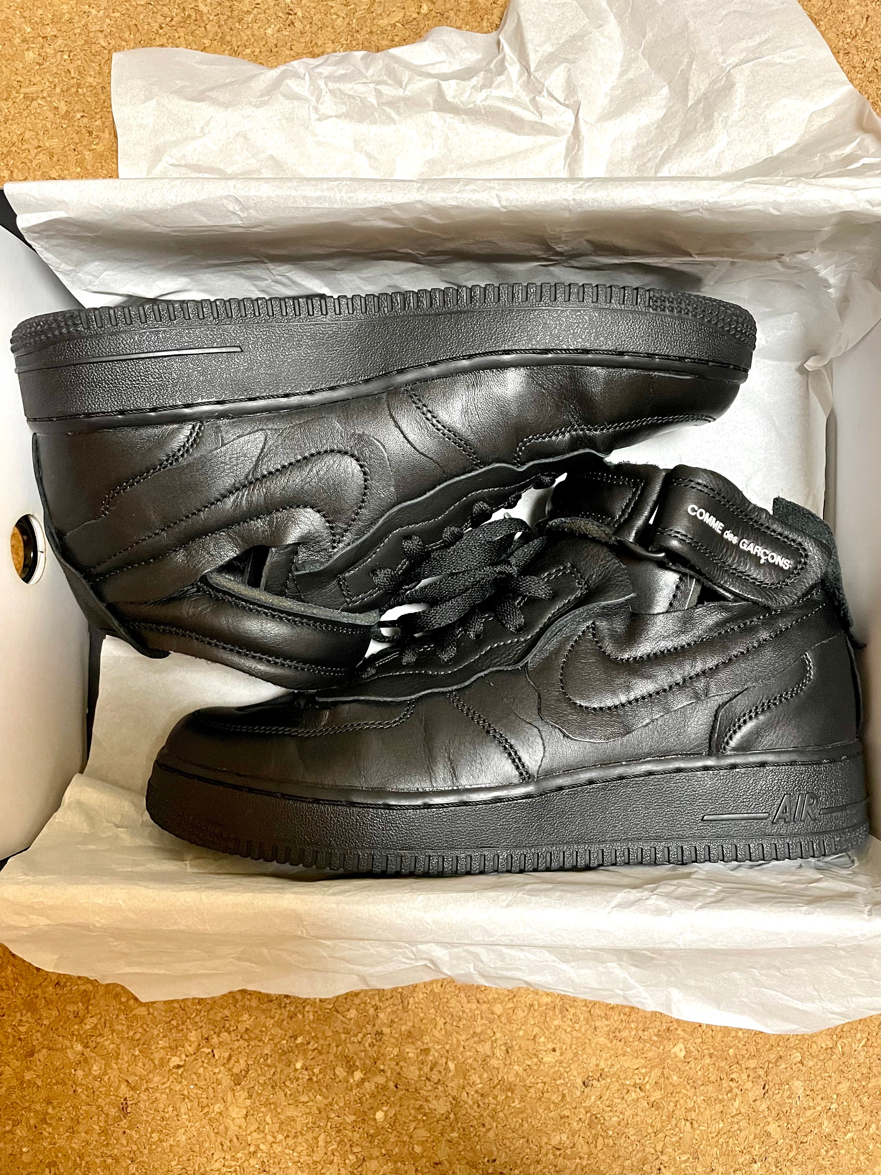 COMME des GARCONS × NIKE AIR FORCE 1 MID "BLACK"