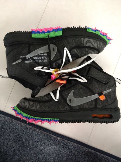 Off-White × Nike Air Force 1 Mid "Black"