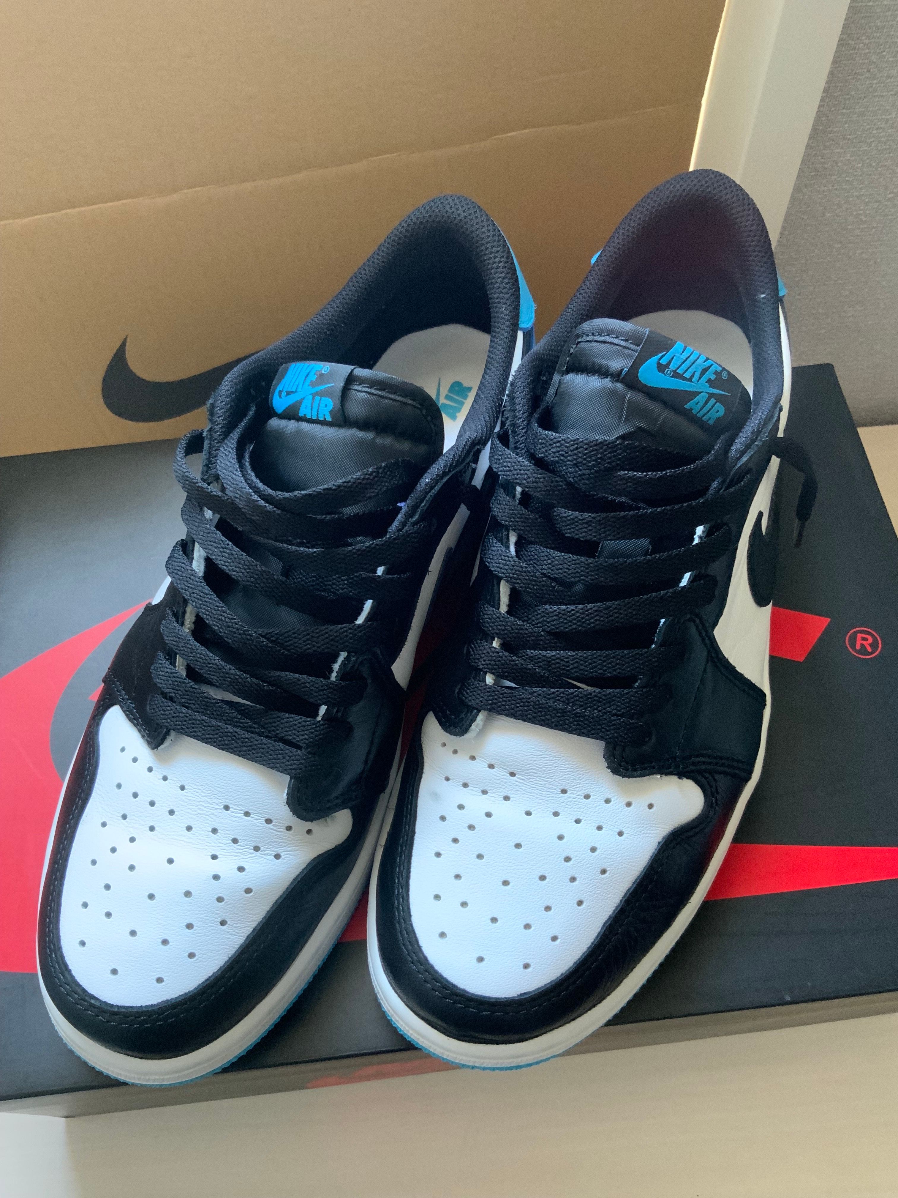 Nike Air Jordan 1 Low OG "Black and Dark Powder Blue/UNC"