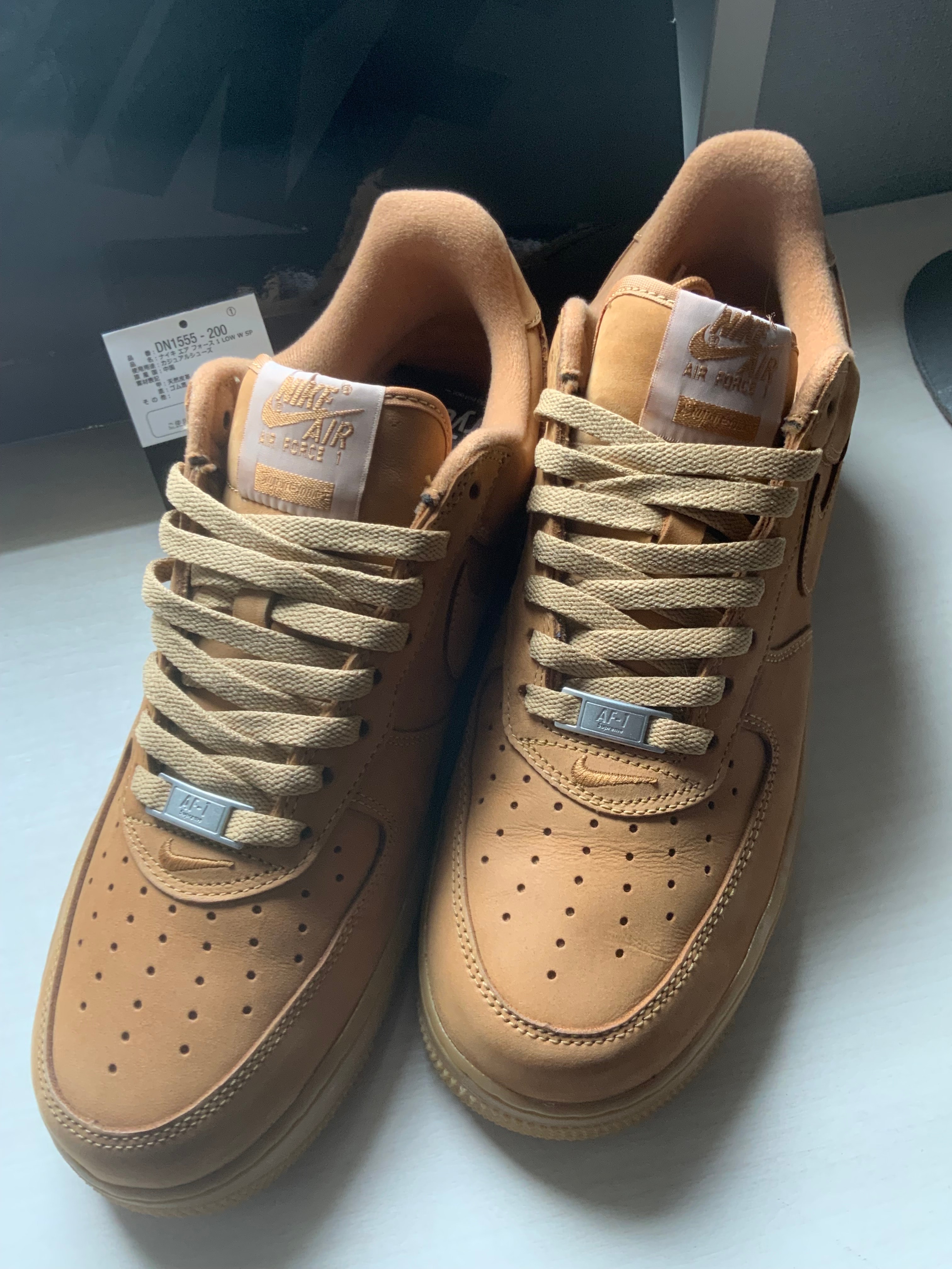 Supreme × Nike Air Force 1 Low "Flax/Wheat"