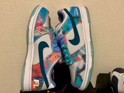 Futura × Nike SB Dunk Low "White and Geode Teal"