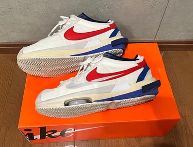 sacai × Nike Zoom Cortez "White and University Red"