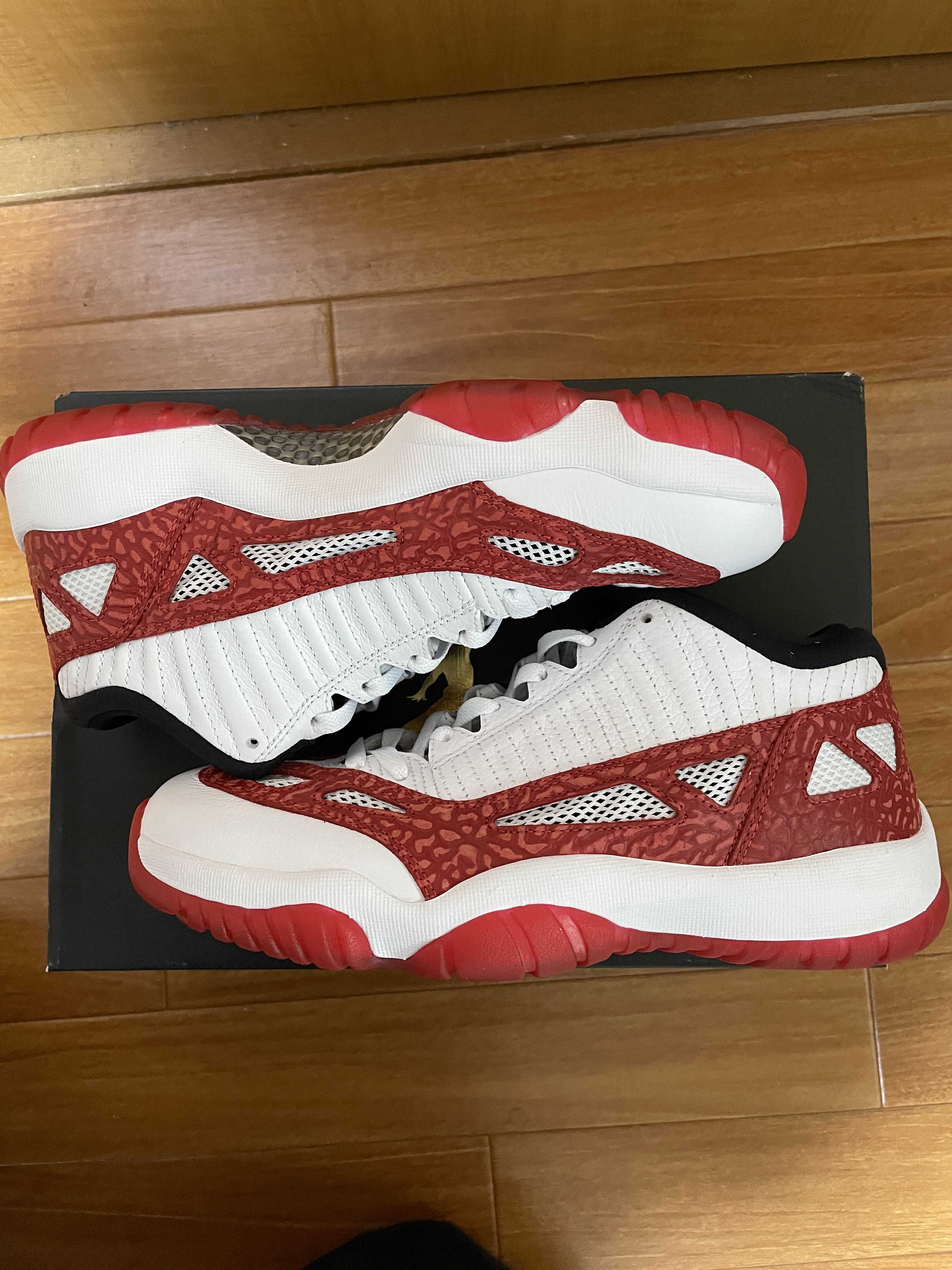 NIKE AIR JORDAN 11 RETRO LOW IE WHITE GYM RED