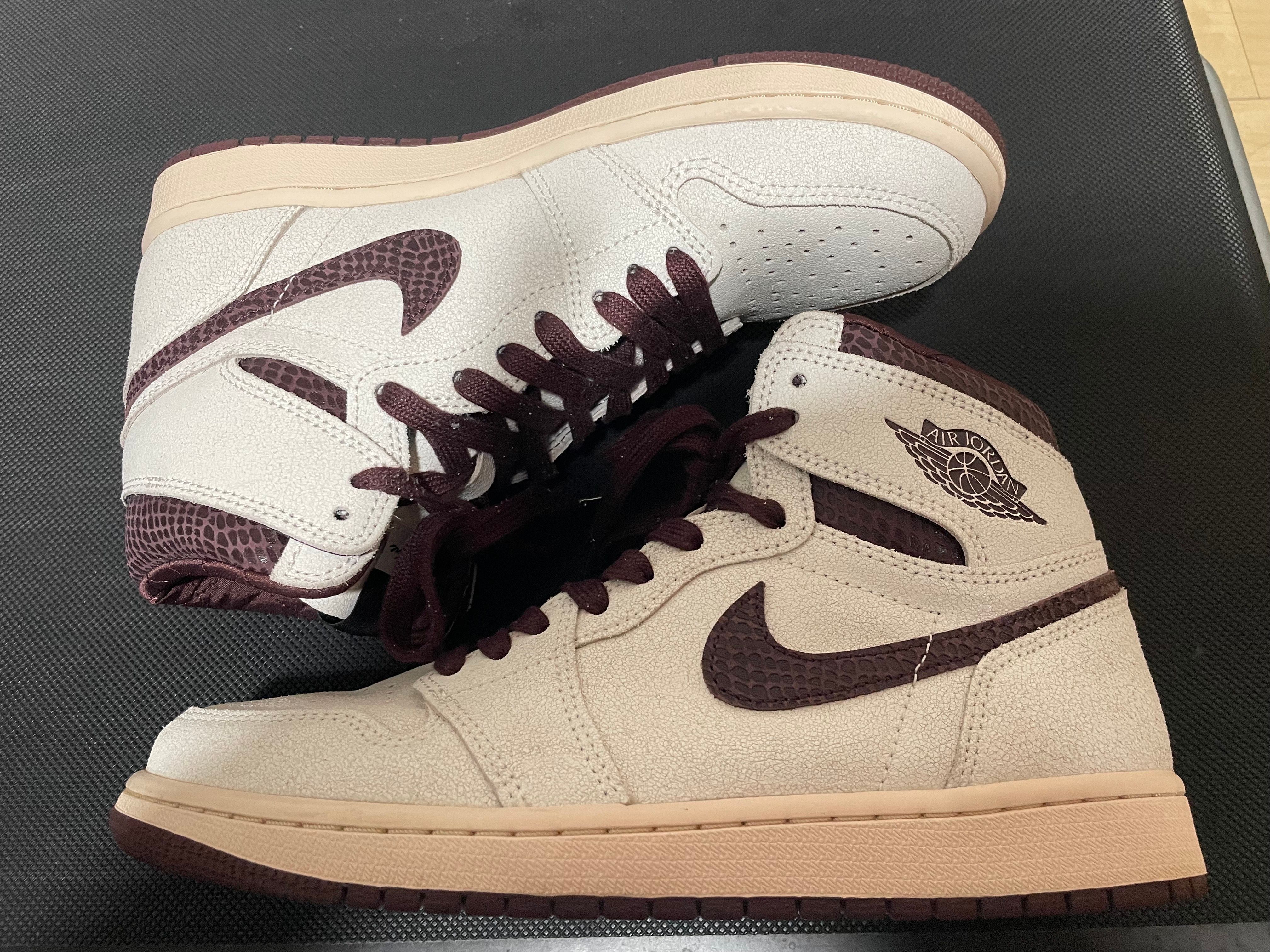 A Ma Maniere × Nike Air Jordan 1 Retro High OG "Sail and Burgundy"