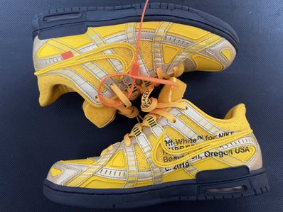 Off-White × Nike Air Rubber Dunk "University Gold"