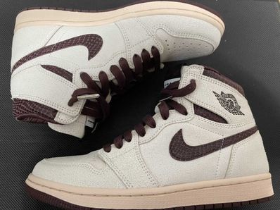 A Ma Maniere × Nike Air Jordan 1 Retro High OG "Sail and Burgundy"