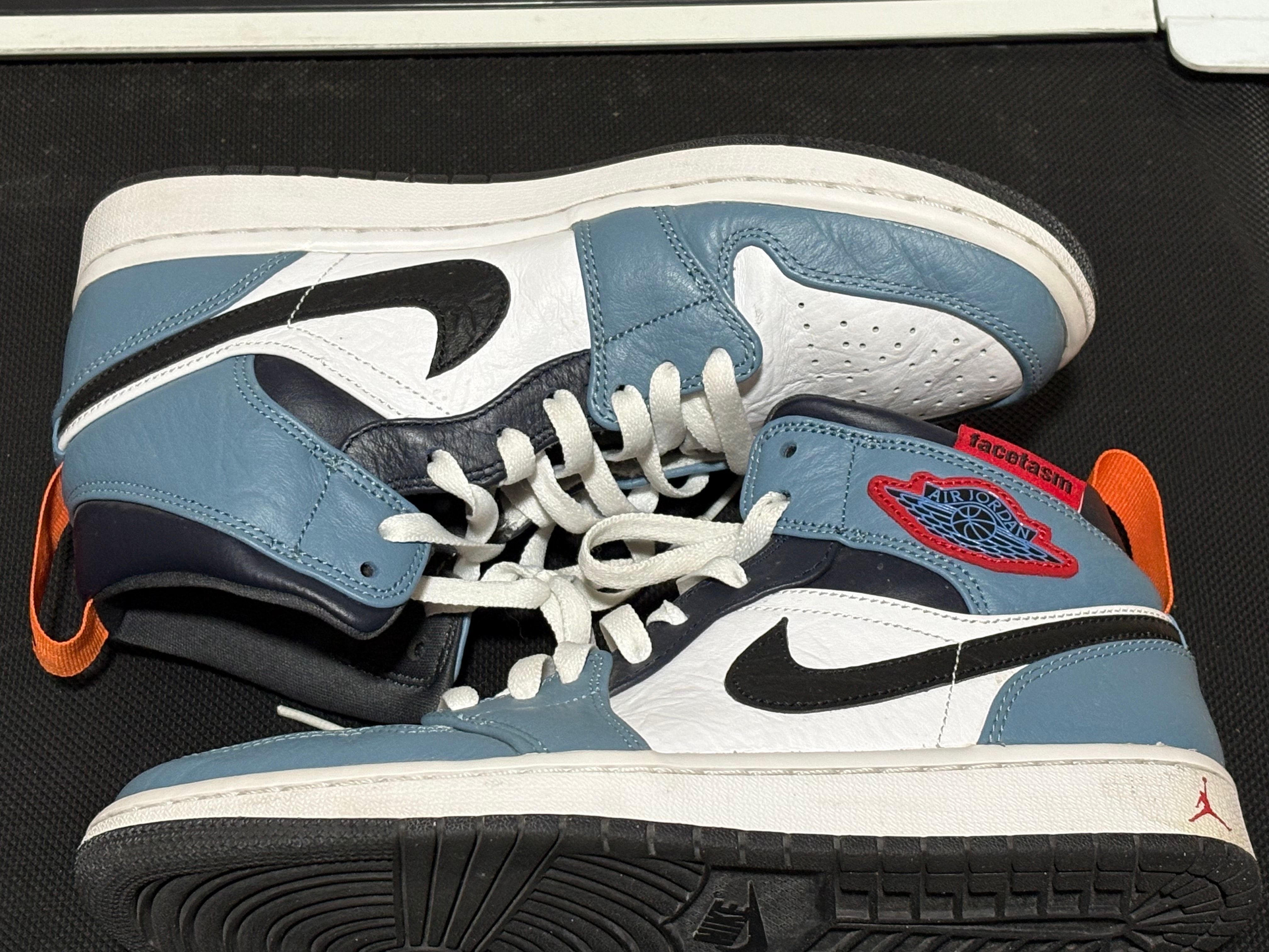 FACETASM × Nike Air Jordan 1 Mid "White/Navy"
