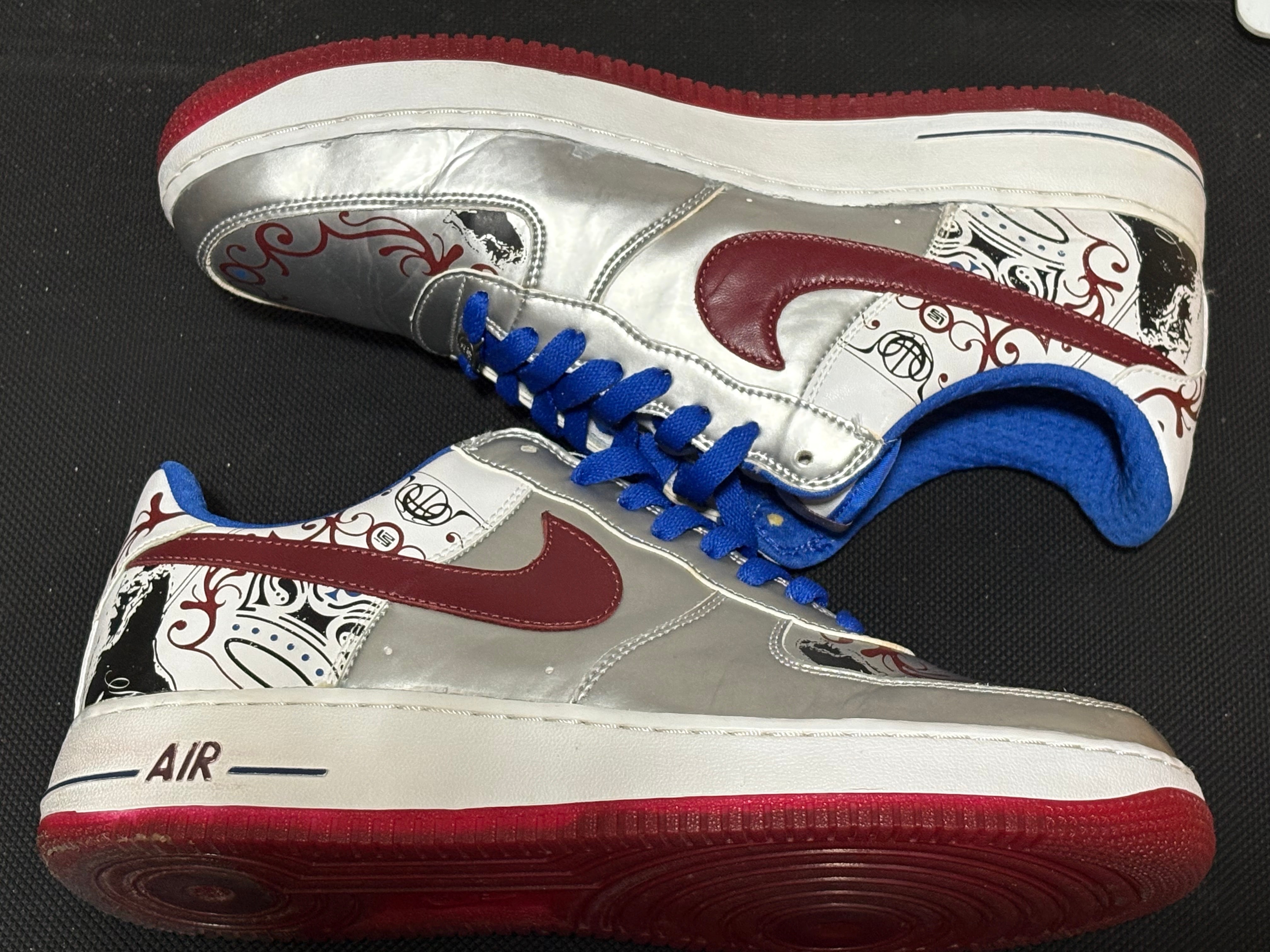 LeBron James × Nike Air Force 1 Low Premium "Met Silver"