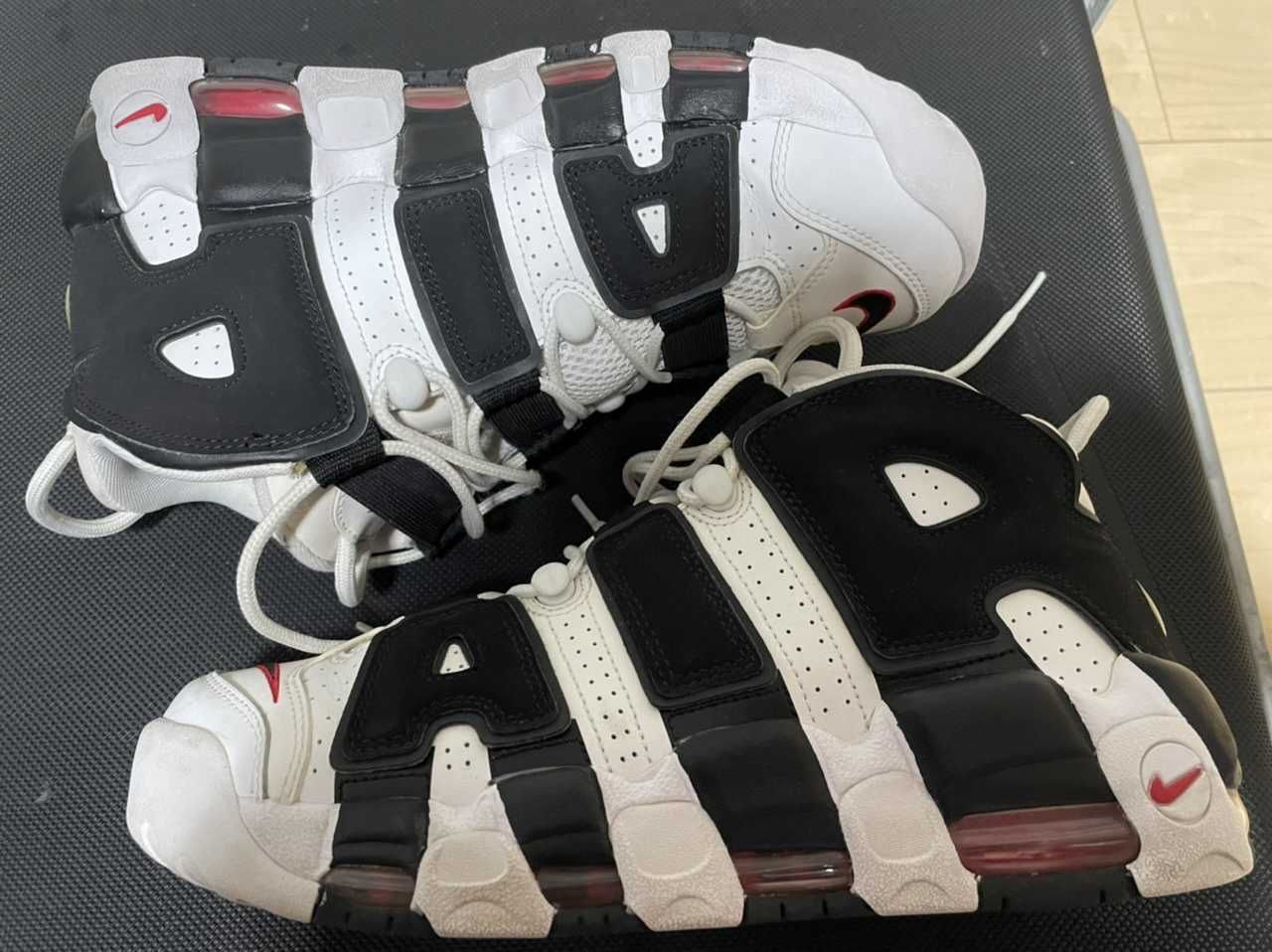 NIKE AIR MORE UPTEMPO "WHITE/BLACK/UNIVERSITY RED"(2020)