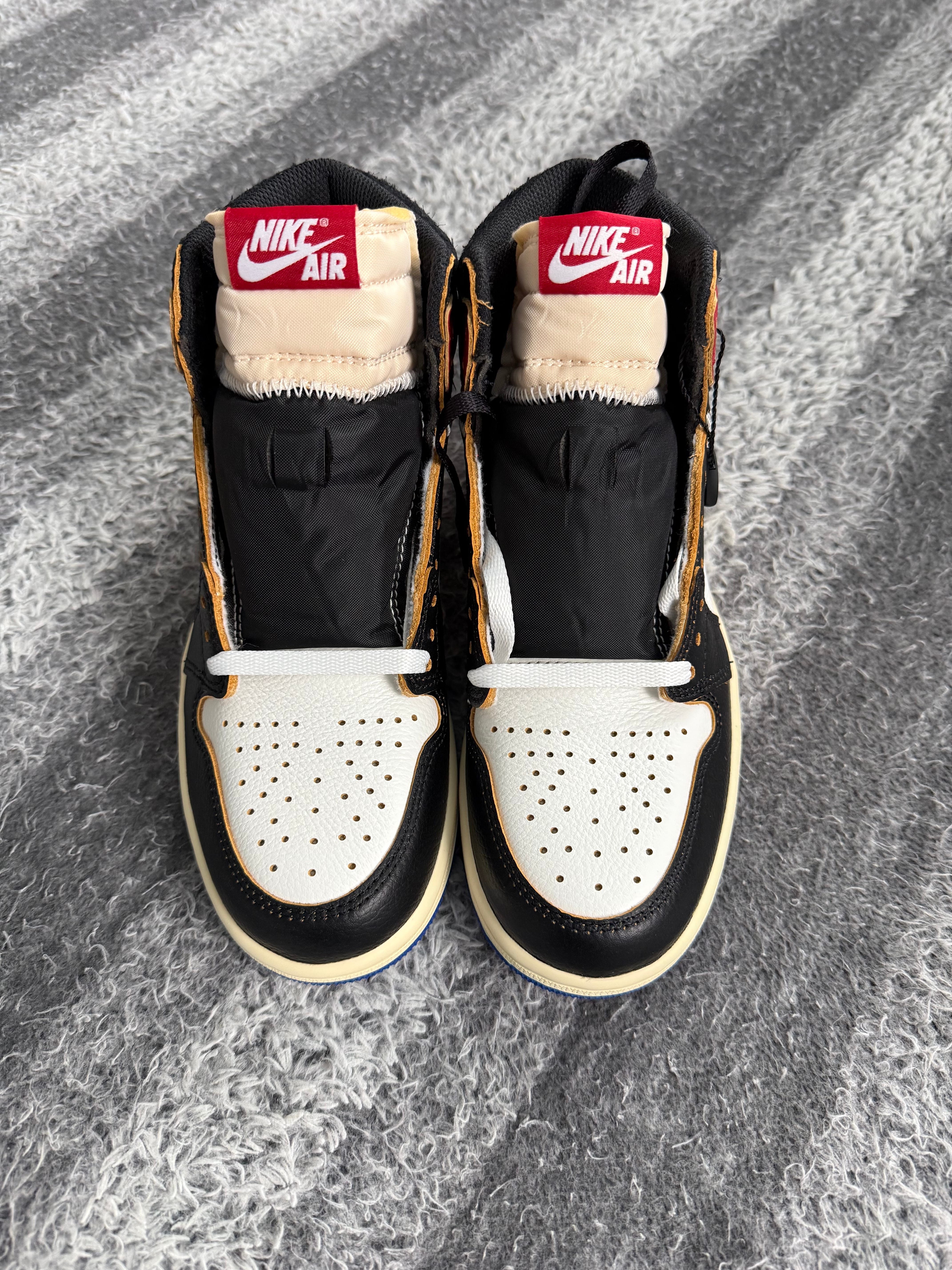 fragment design × UNION × Nike Air Jordan 1 High OG "Black/Varsity Red"