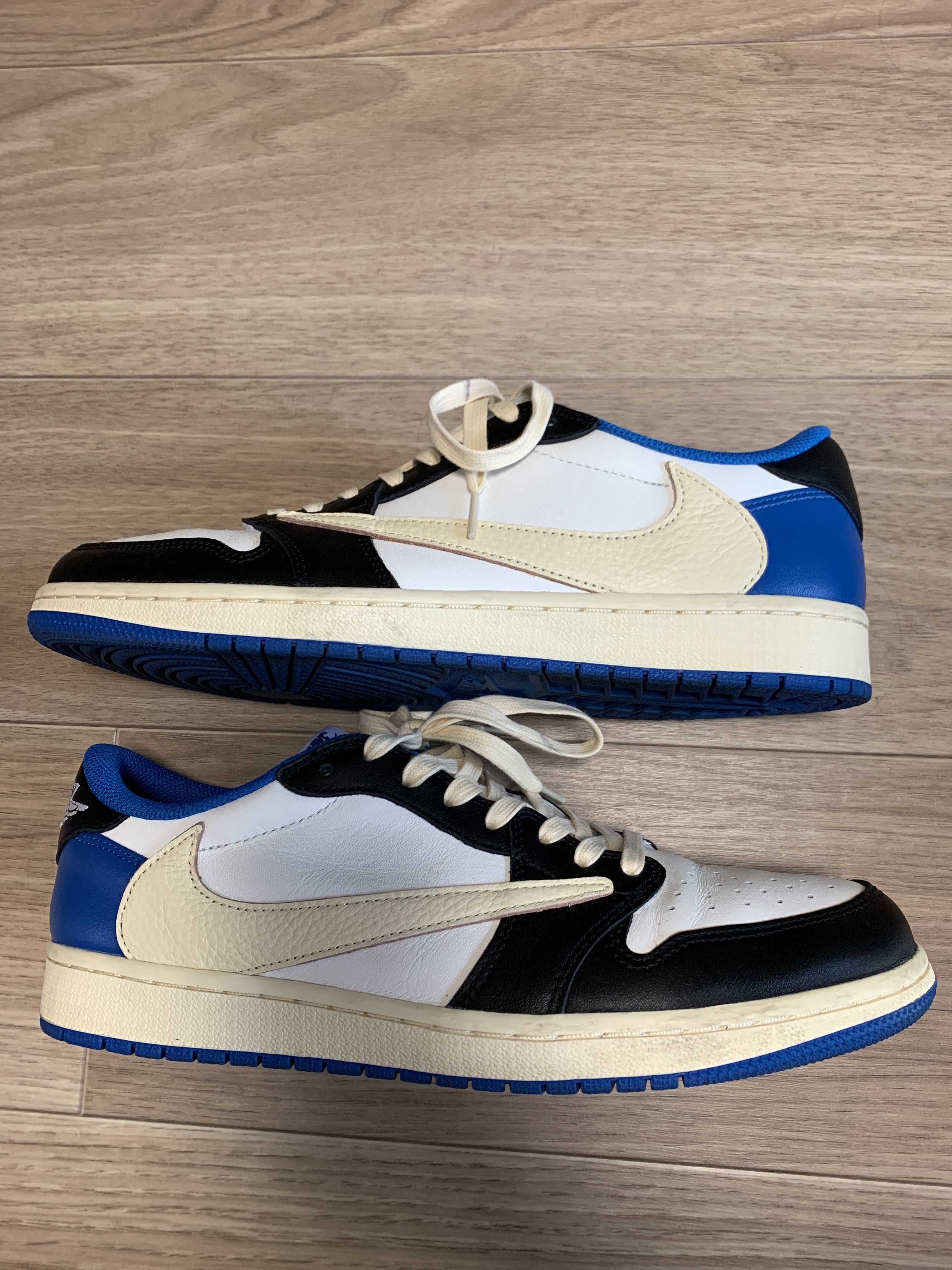 Travis Scott × fragment design × Nike Air Jordan 1 Low OG SP "Military Blue"