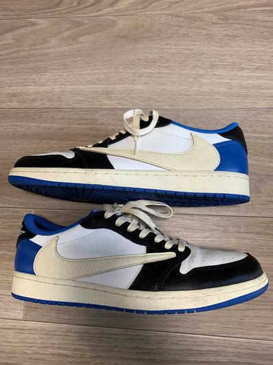 Travis Scott × fragment design × Nike Air Jordan 1 Low OG SP "Military Blue"
