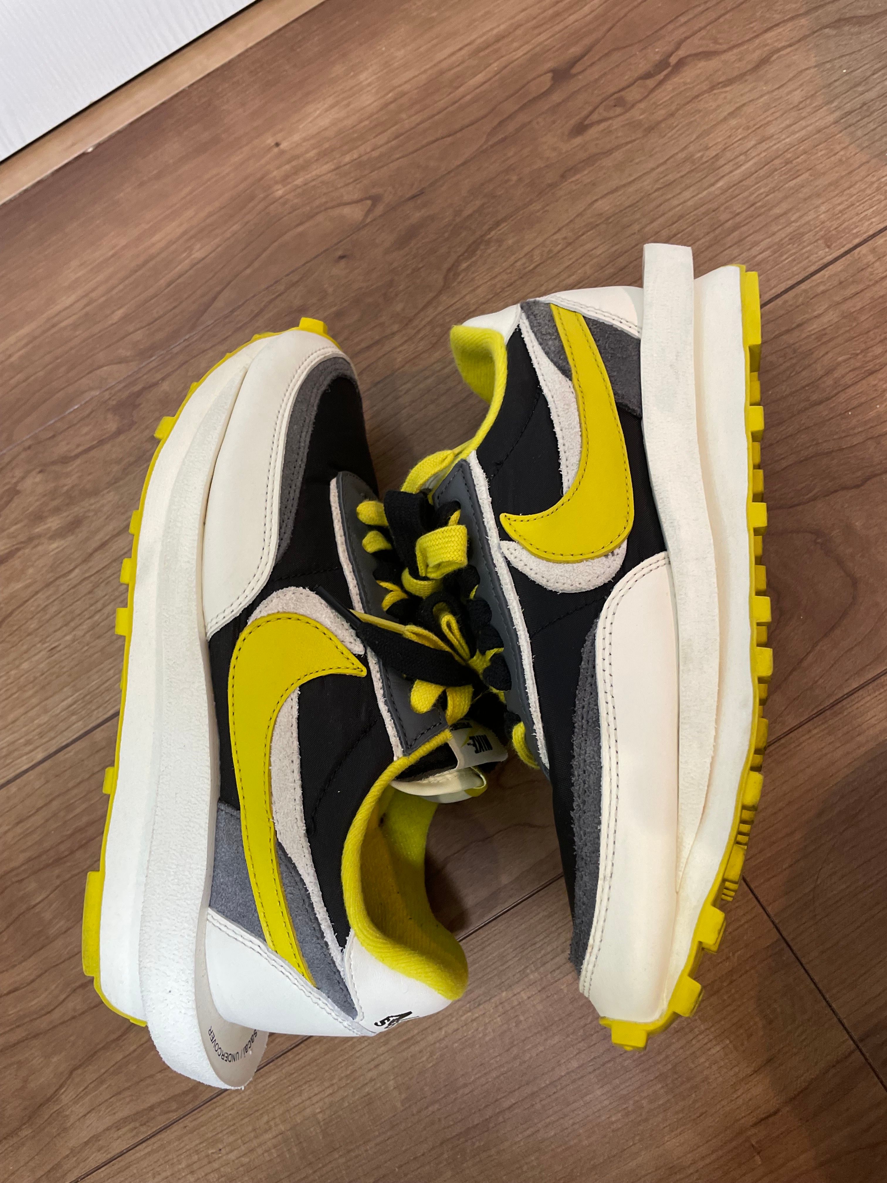UNDERCOVER × sacai × Nike LD Waffle "Black/Sail-Dark Grey-Bright Citron"
