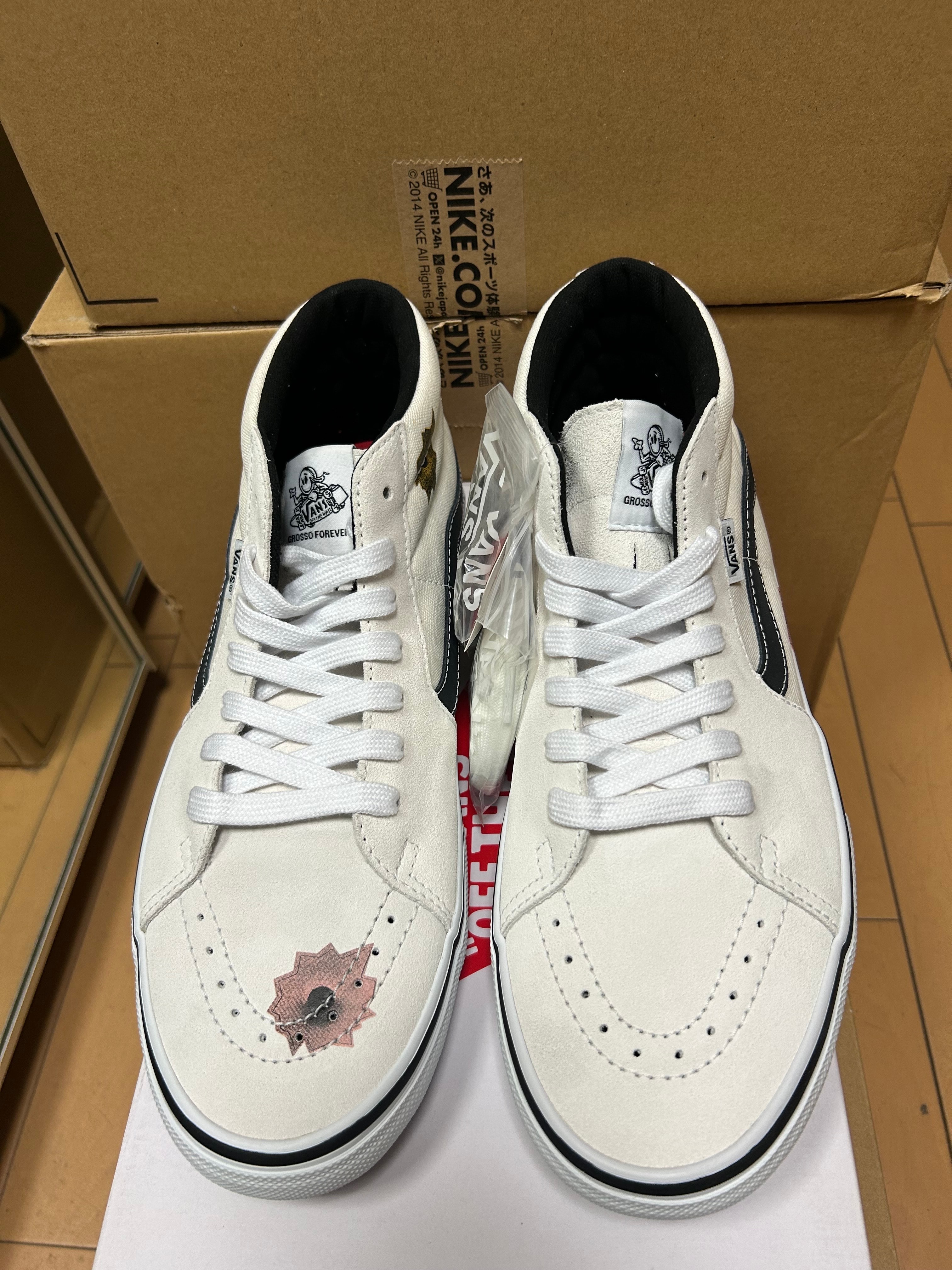 Nate Lowman × Supreme × Vans Skate Grosso Mid "Bullet Hole/Natural" (Japan Exclusive) (25SS Week9)