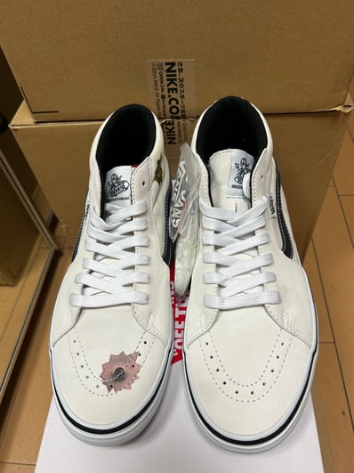 Nate Lowman × Supreme × Vans Skate Grosso Mid "Bullet Hole/Natural" (Japan Exclusive) (25SS Week9)